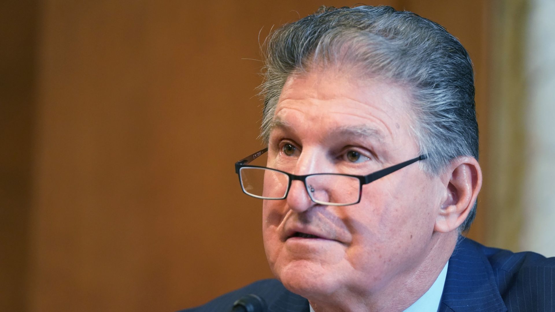 Sen. Joe Manchin, (D-WV) chairman of the Senate Committee on Energy and Natural Resources, at the U.S. Capitol on February 24