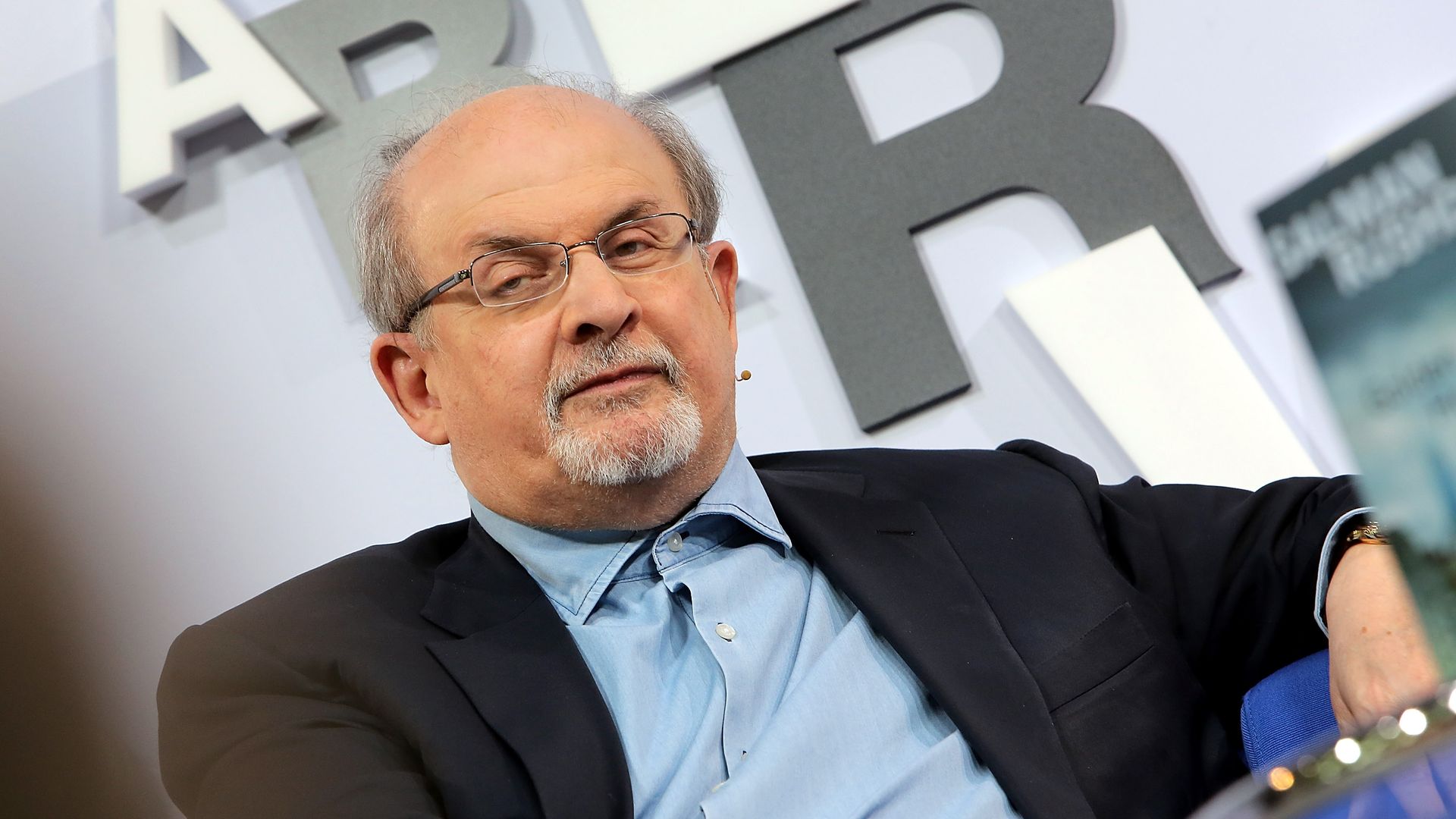 Salman Rushdie at a book festival in Frankfurt, Germany, in October 2017.