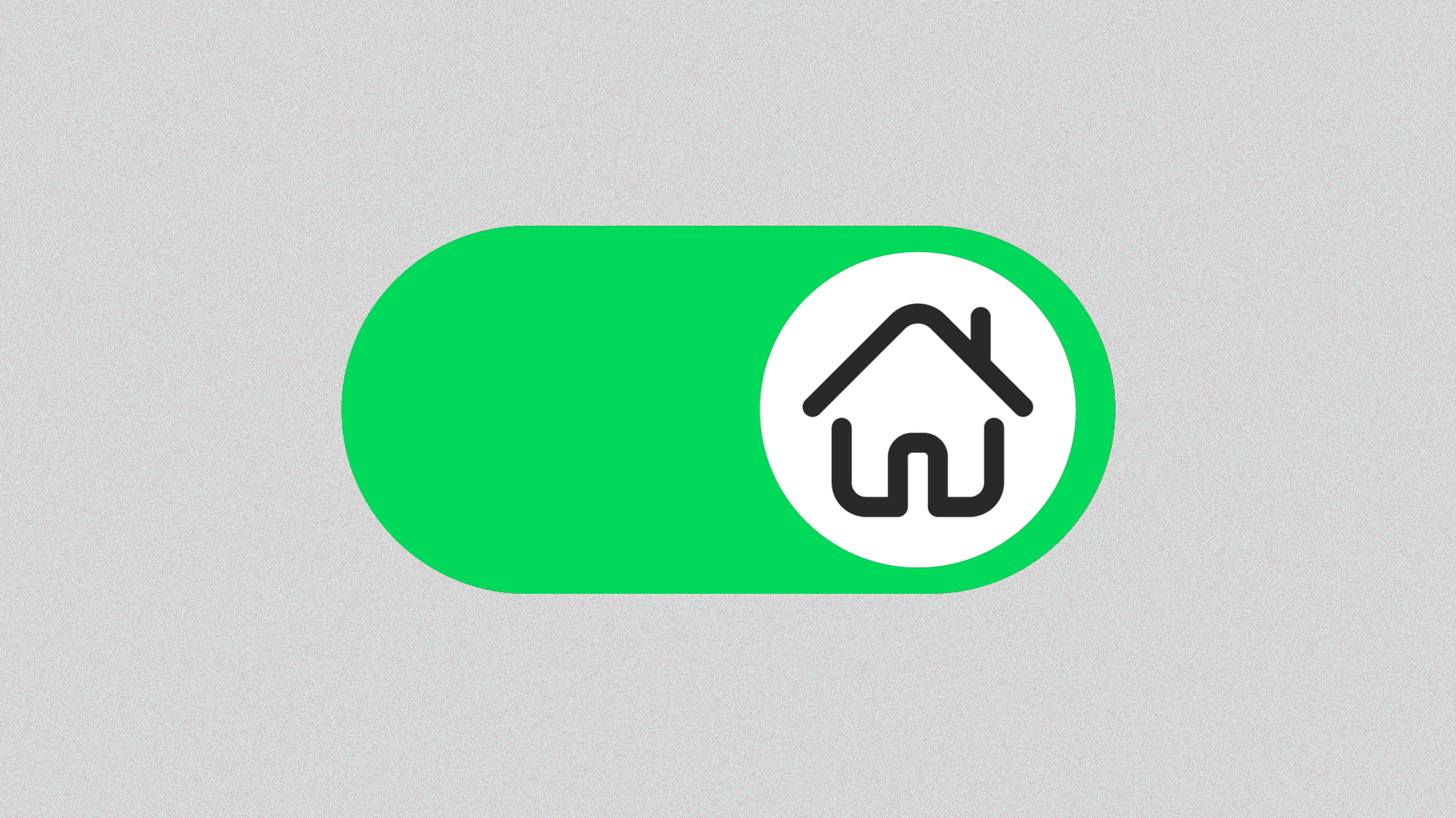 Illustration of a switch with a house icon, shifting from on to off.