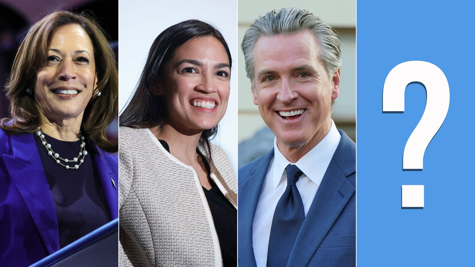 Harris, AOC and Newsom