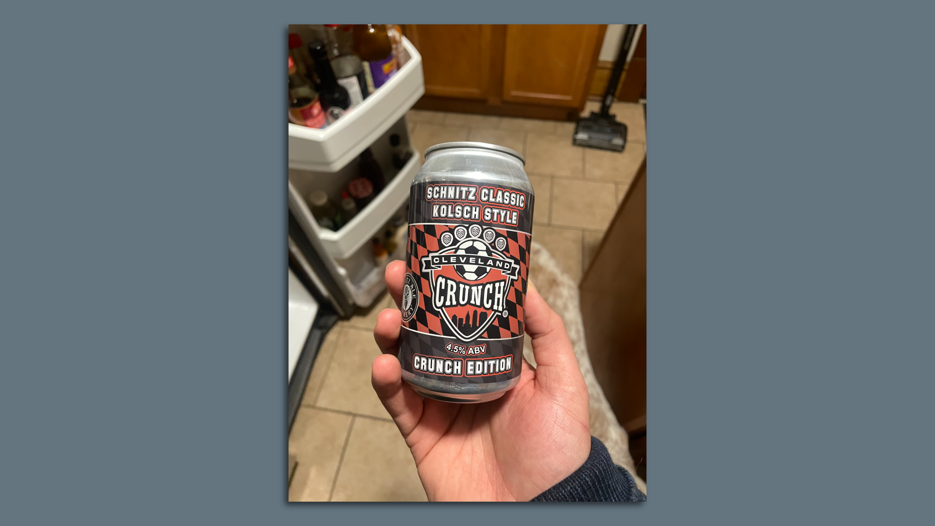 An image of a beer can with the word "Crunch" on it 