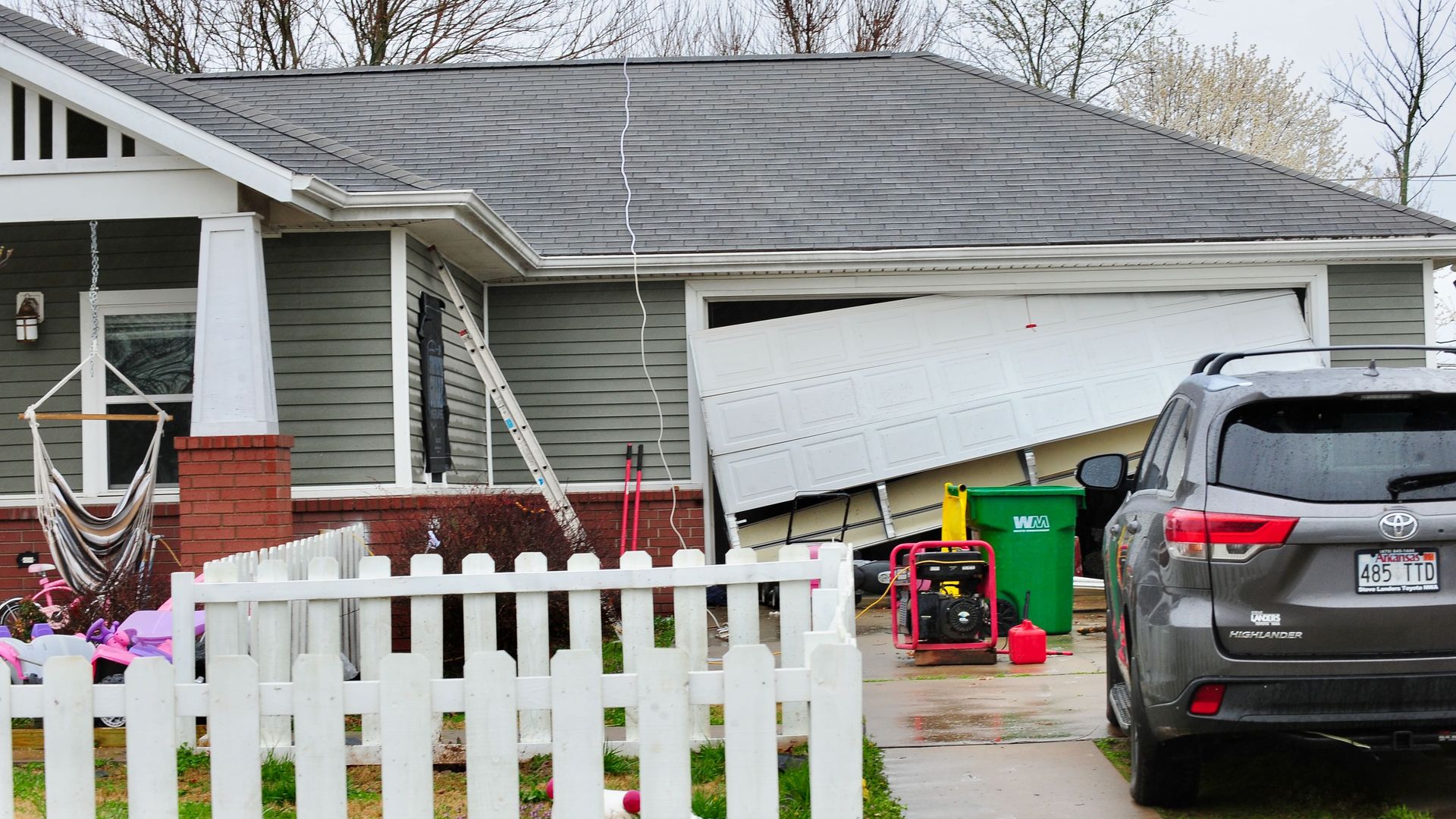 A house damaged in Springdale. 