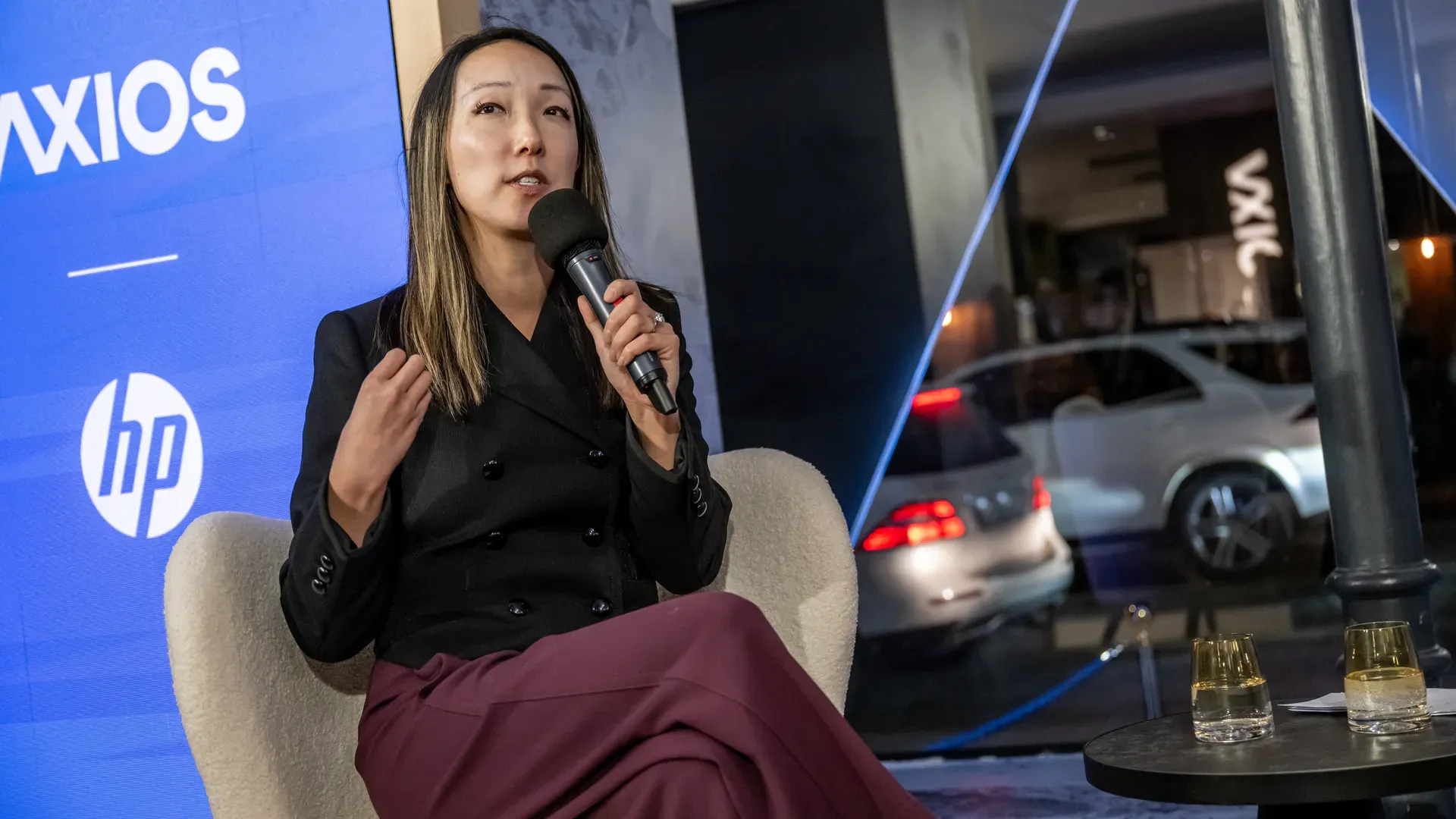 Clara Shih, speaking at Axios House in Davos in 2024