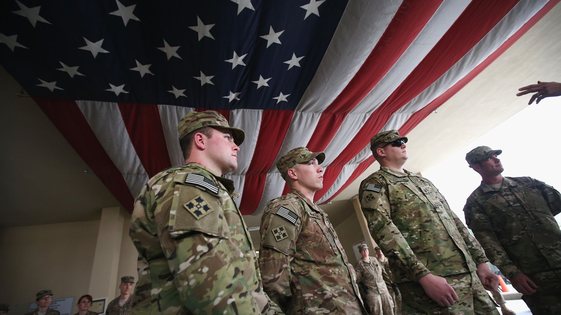 U.S. troops near Bagram, Afghanistan in 2014 