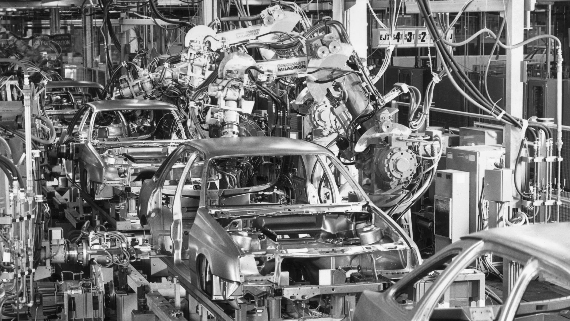 Photo of an assembly line