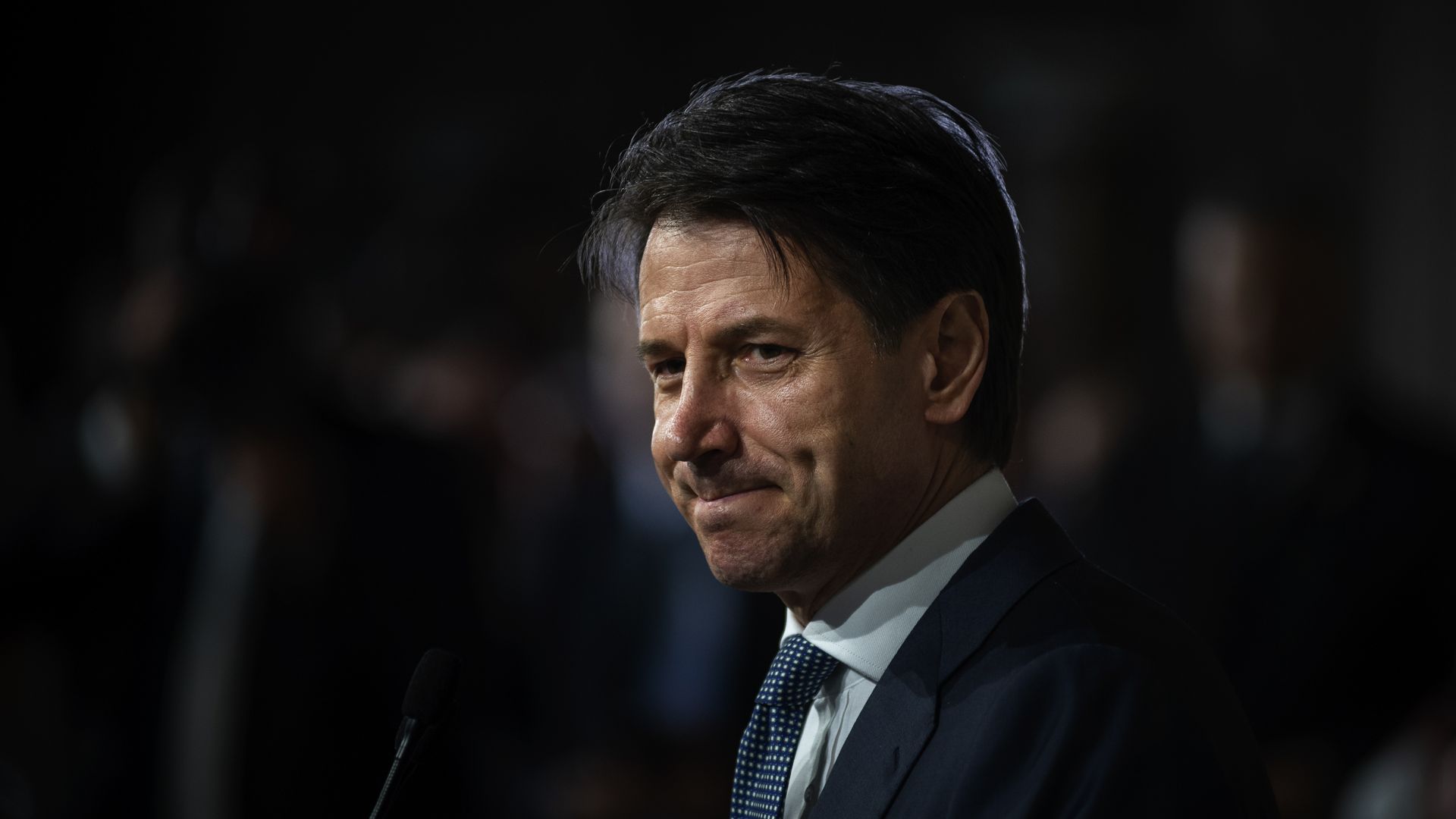 Giuseppe Conte, Italy's new prime minister designate, speaks to the press after being appointed 