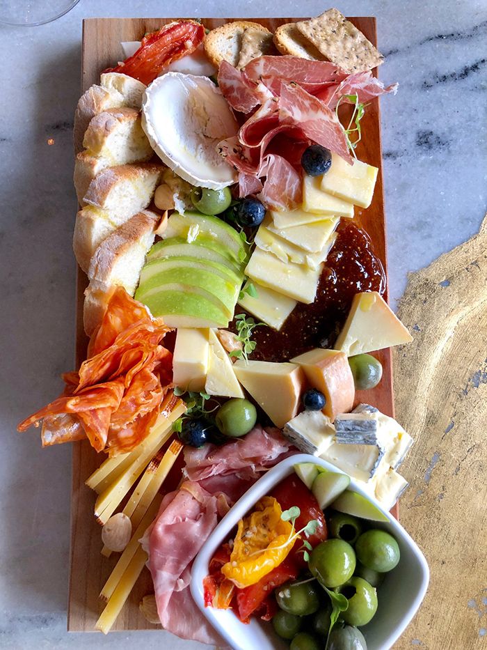 cheese and charcuterie board at the bohemian in charlotte