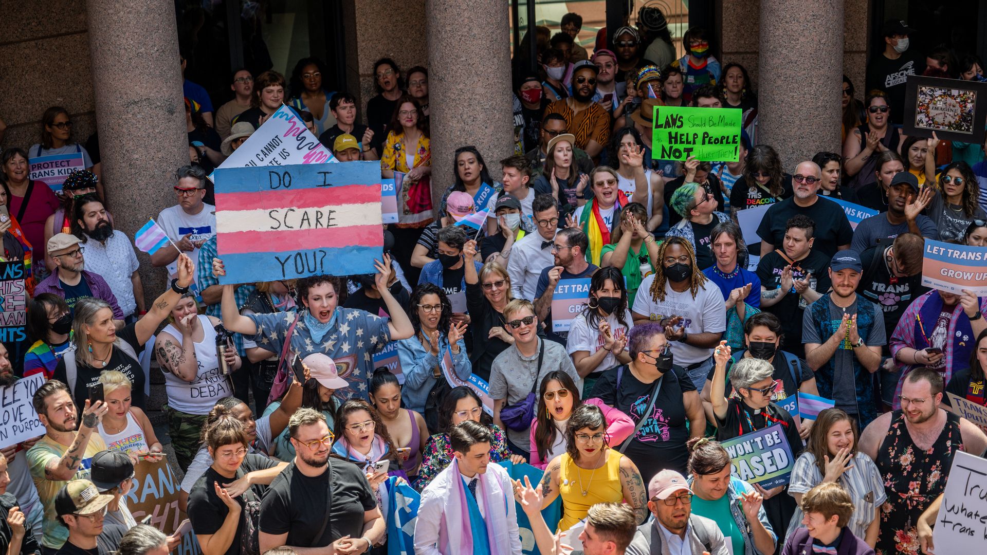 People protest bills HB 1686 and SB 14 during a 'Fight For Our Lives' rally at the Texas State Capitol on March 27, 2023 in Austin, Texas. 