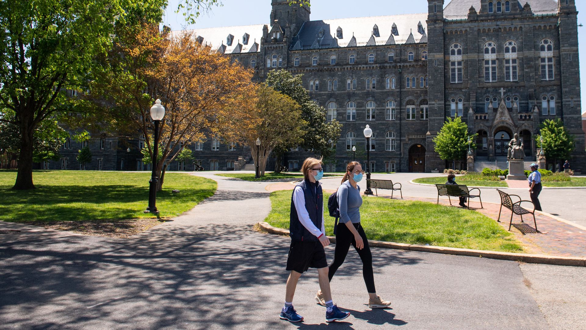 The campus of Georgetown University in May.