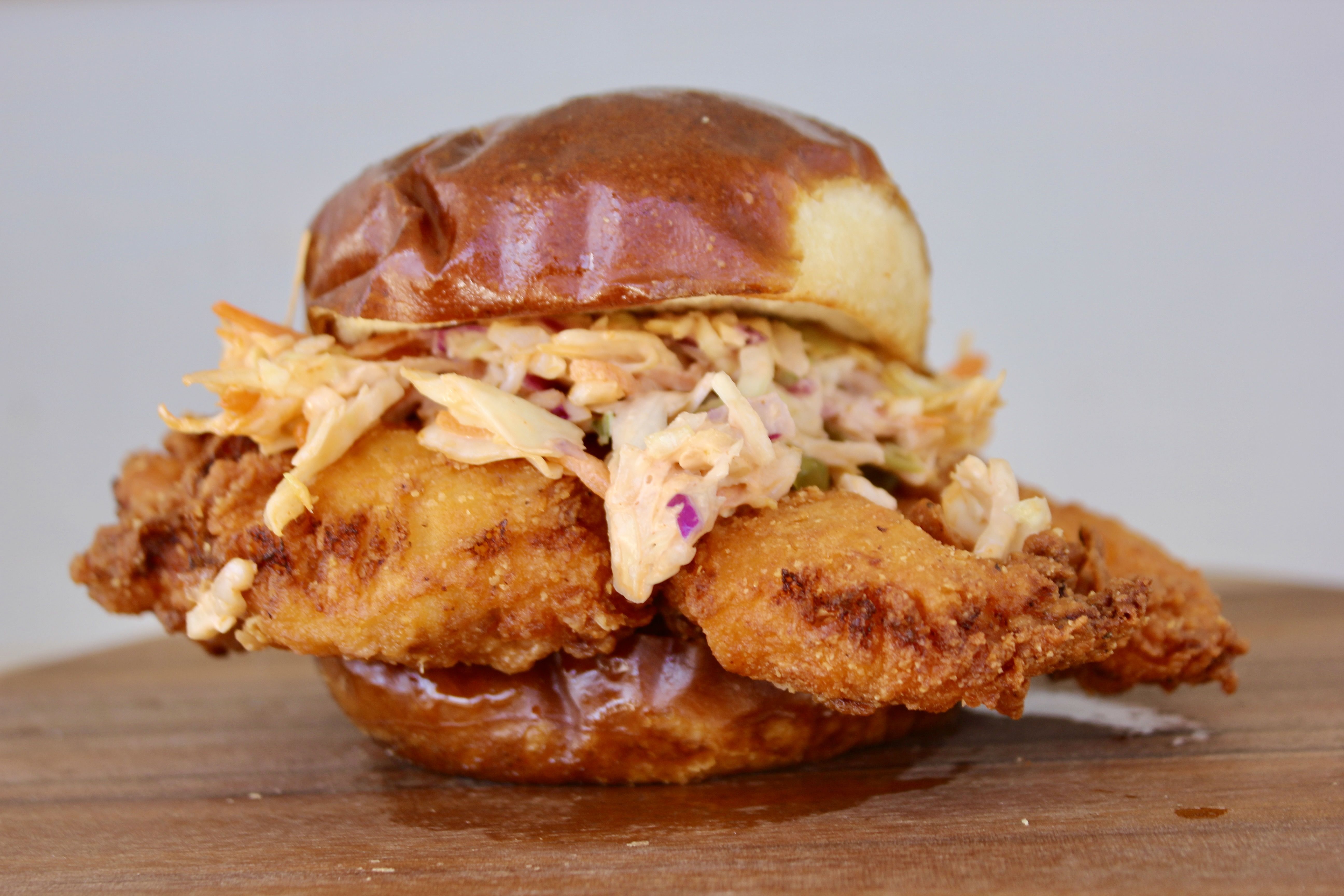 The Nashville fried chicken sandwich from Exile.