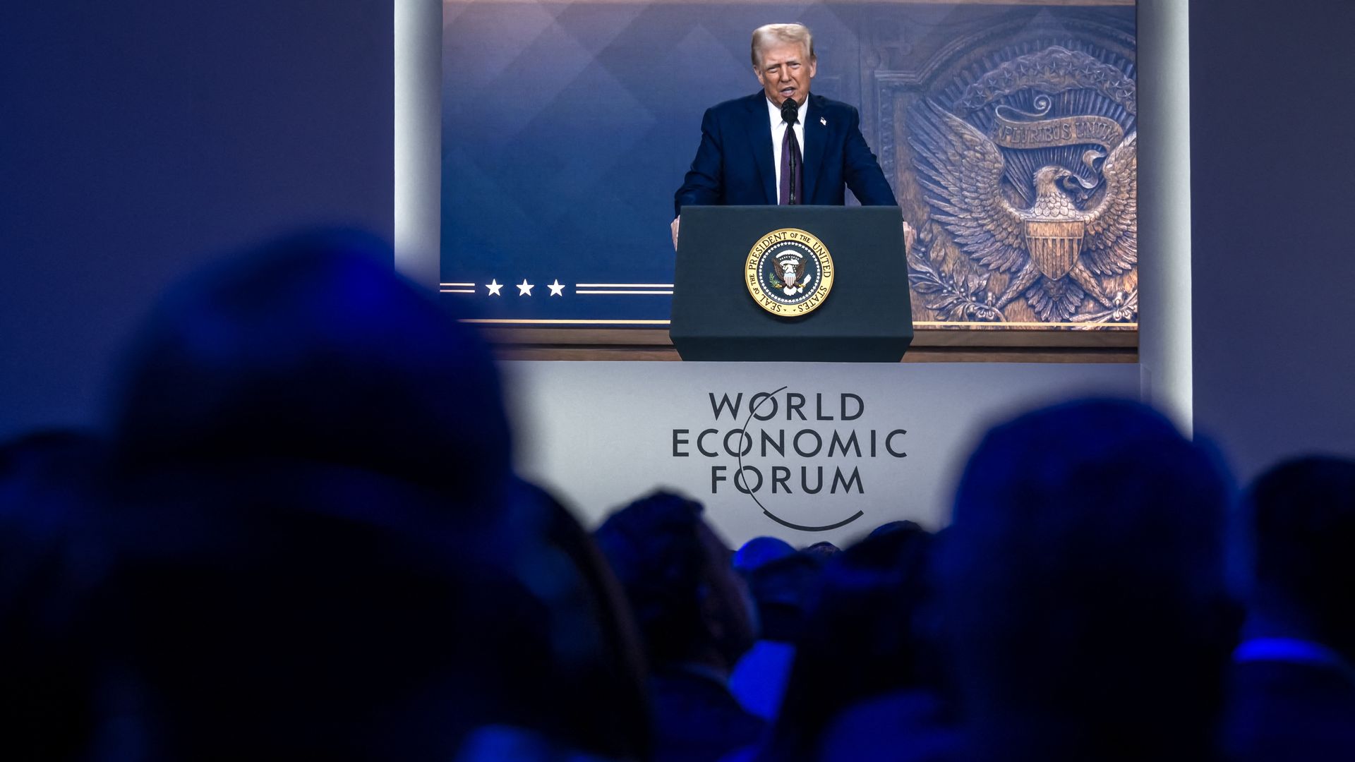 President Trump addresses the World Economic Forum