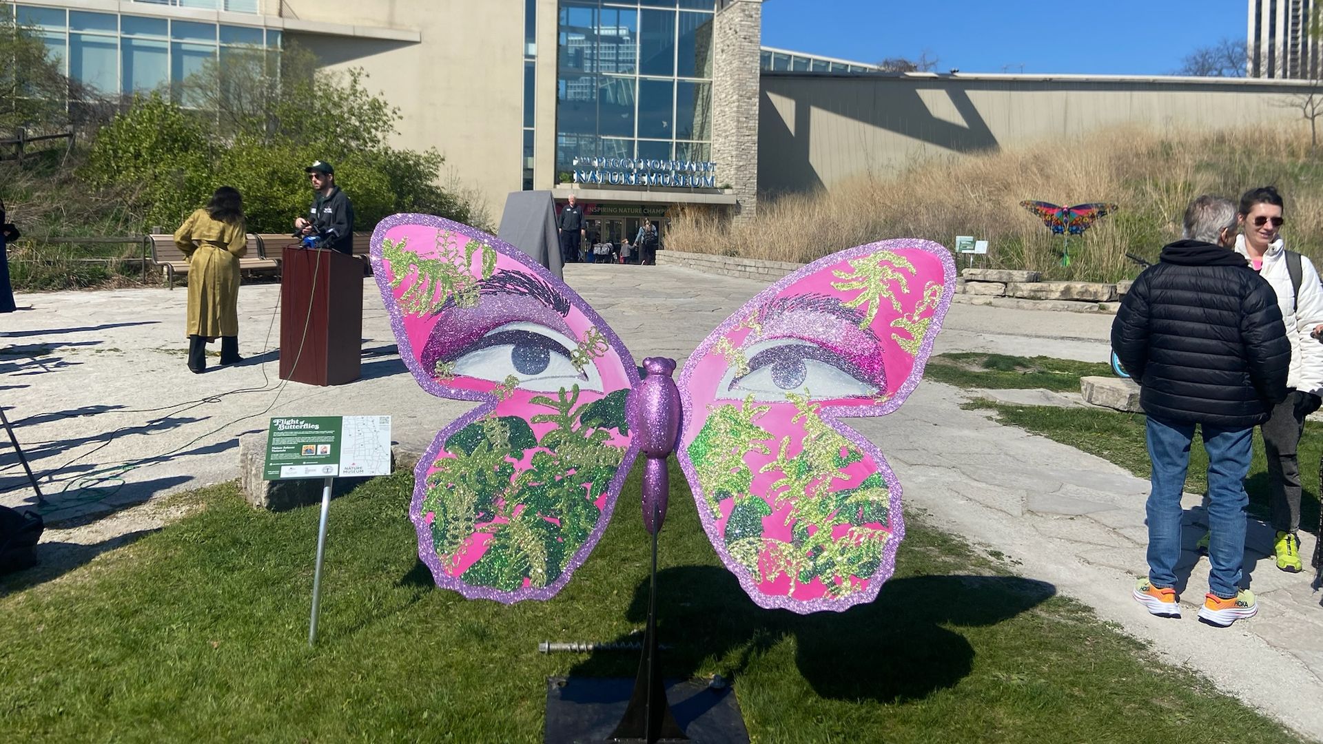 Photo of a butterfly sculpture 