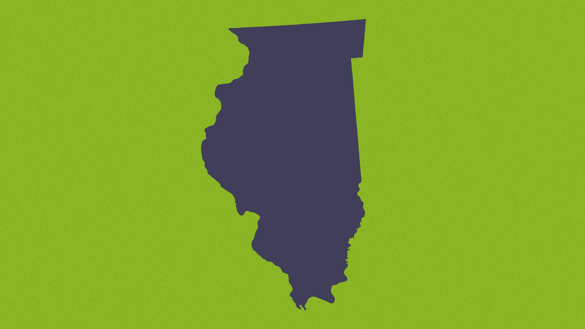 Illustration of animated data visualizations within the outline of Illinois.