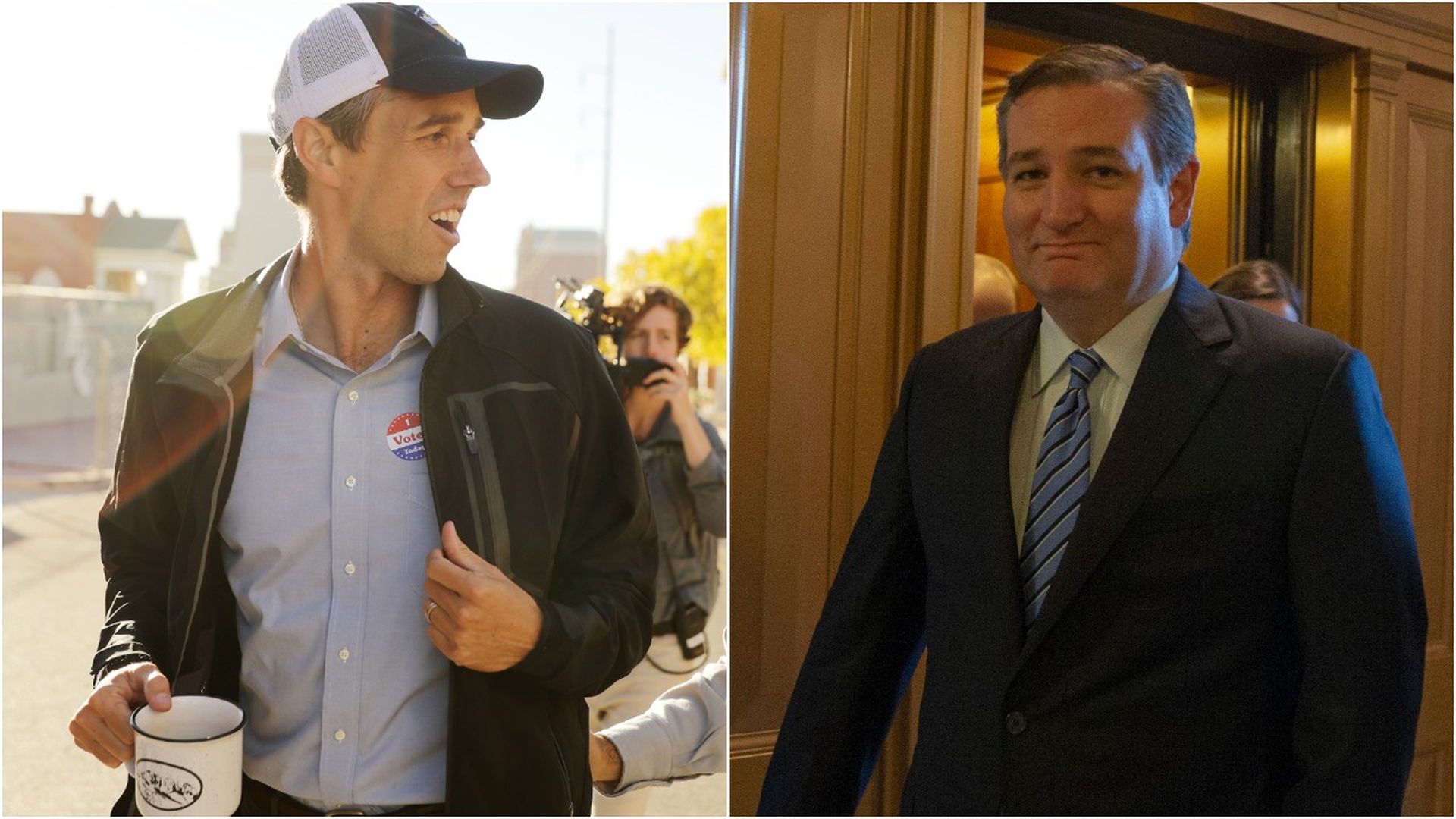 Beto O'Rourke and Ted Cruz