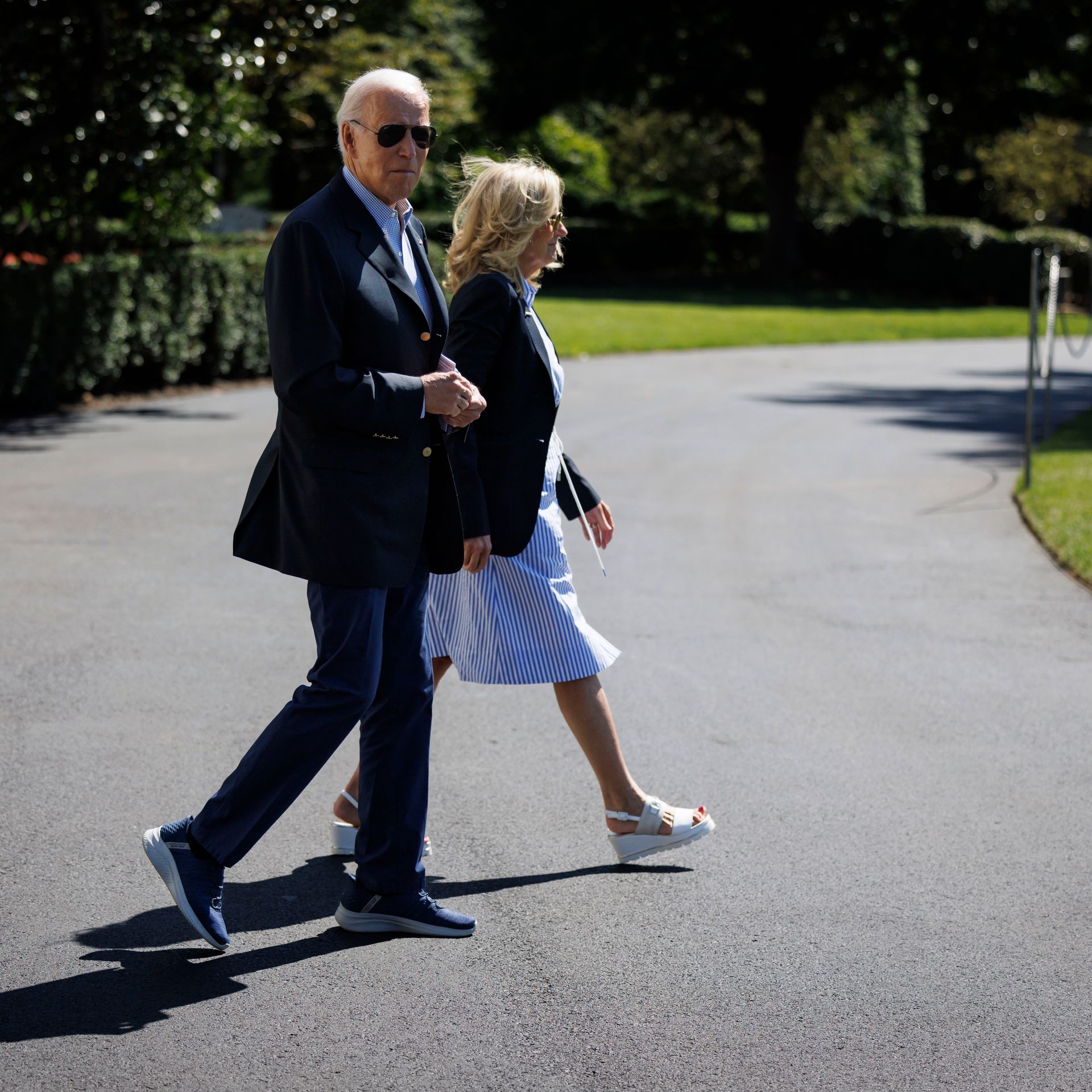Why Biden is now routinely taking the short stairs up to Air Force