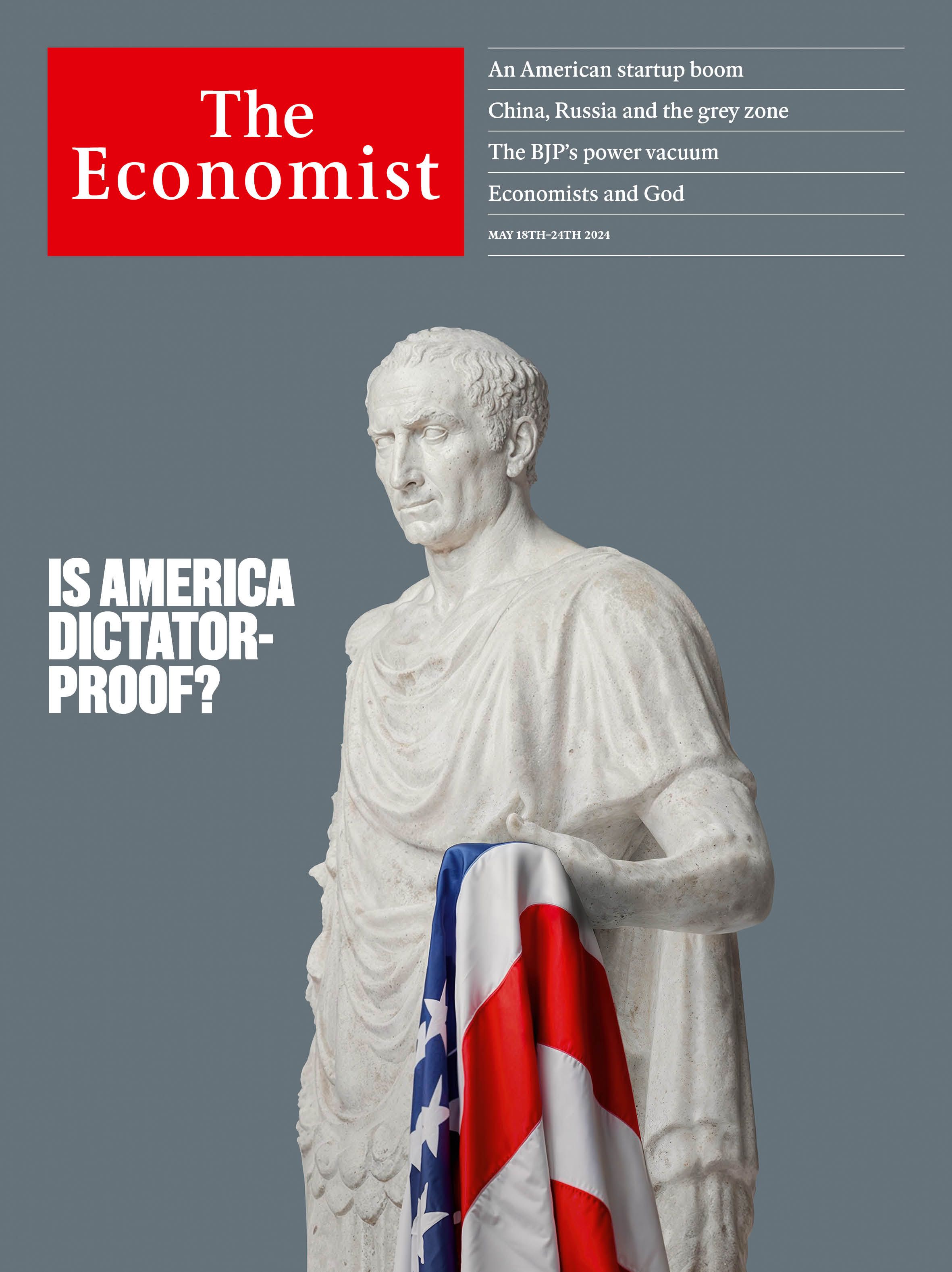 The cover of The Economist: "Is America Dictator Proof?"