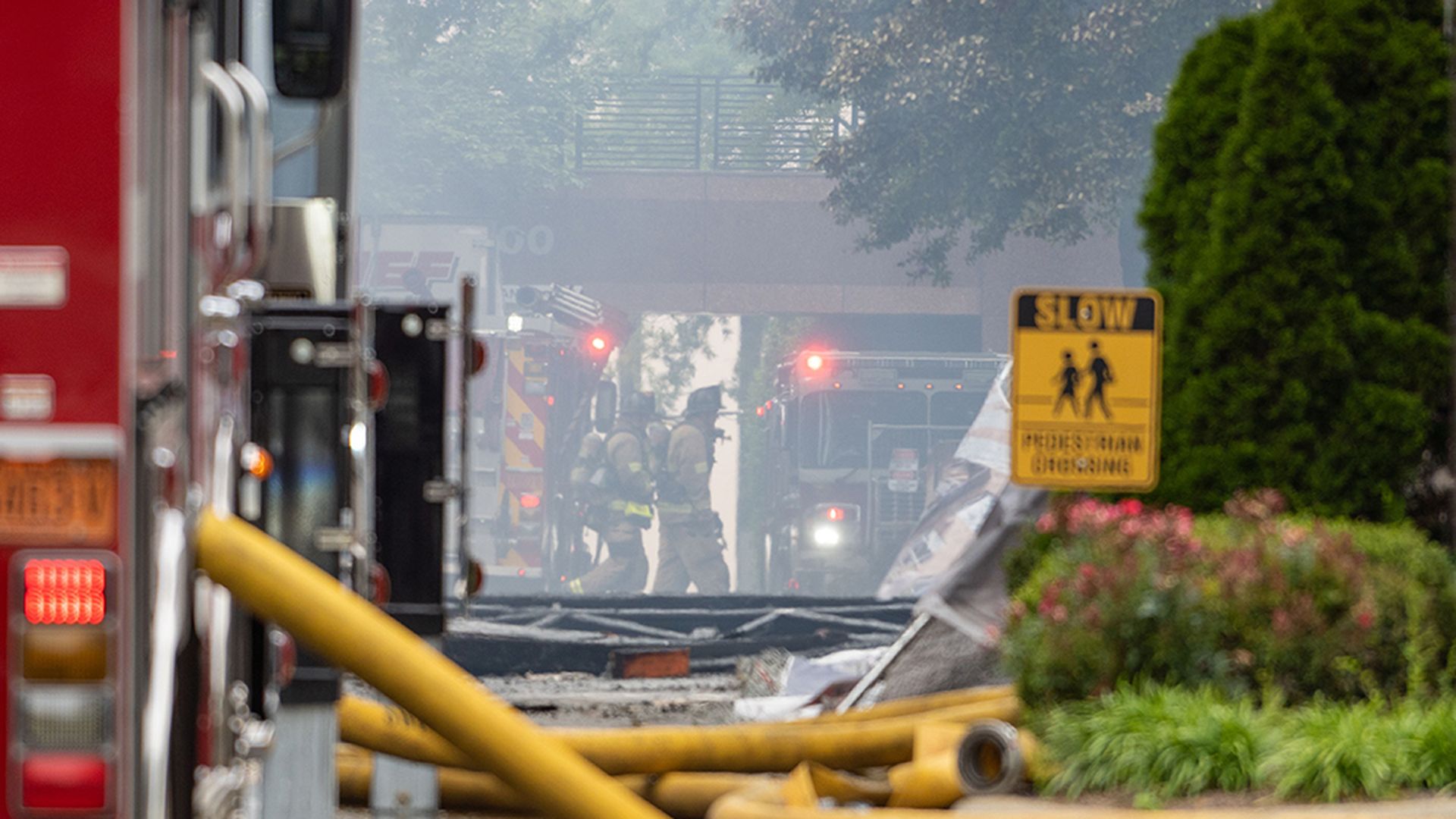 Firefighters fight a five-alarm in SouthPark. Photo: Andy/Weber