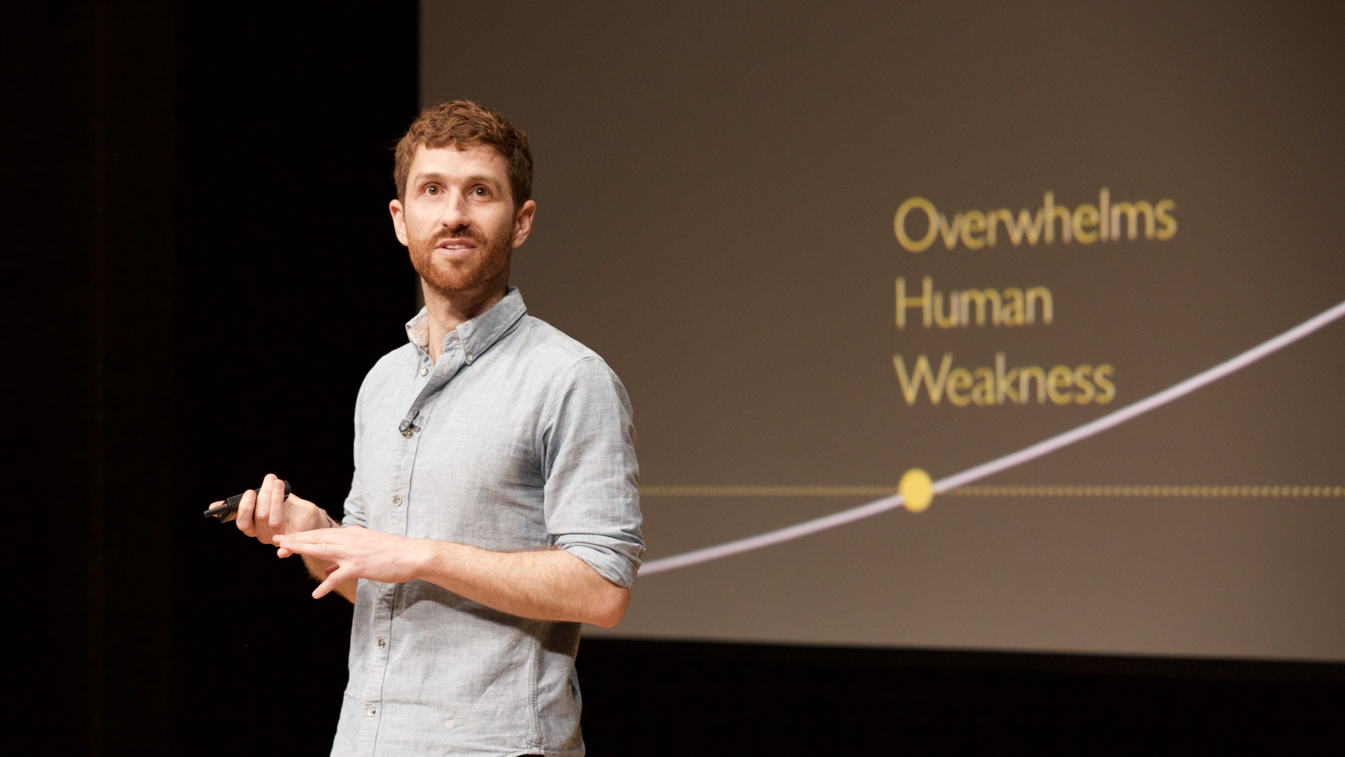 Center for Humane Technology co-founder Tristan Harris, speaking Tuesday in San Francisco