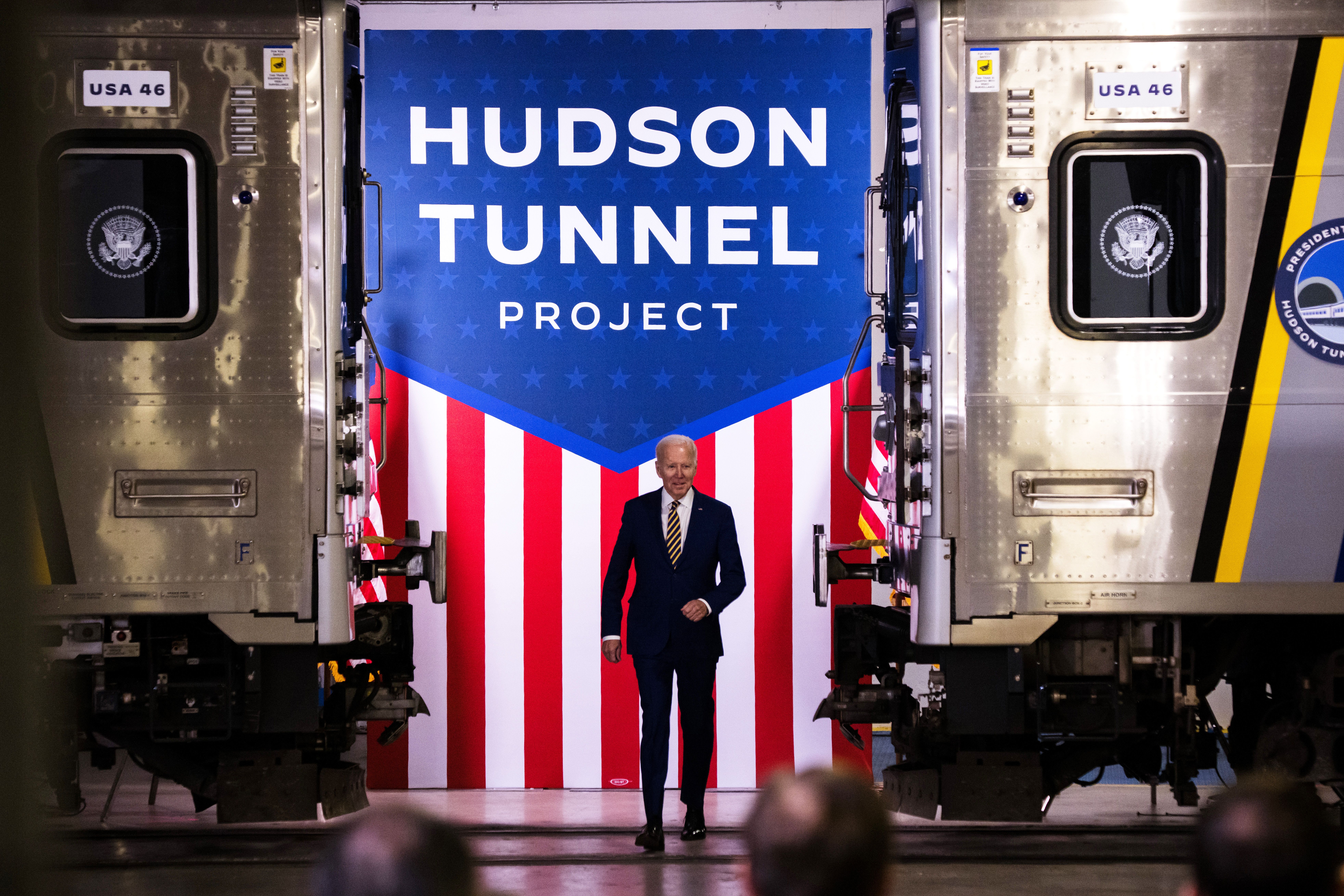 Biden at the Hudson Tunnel