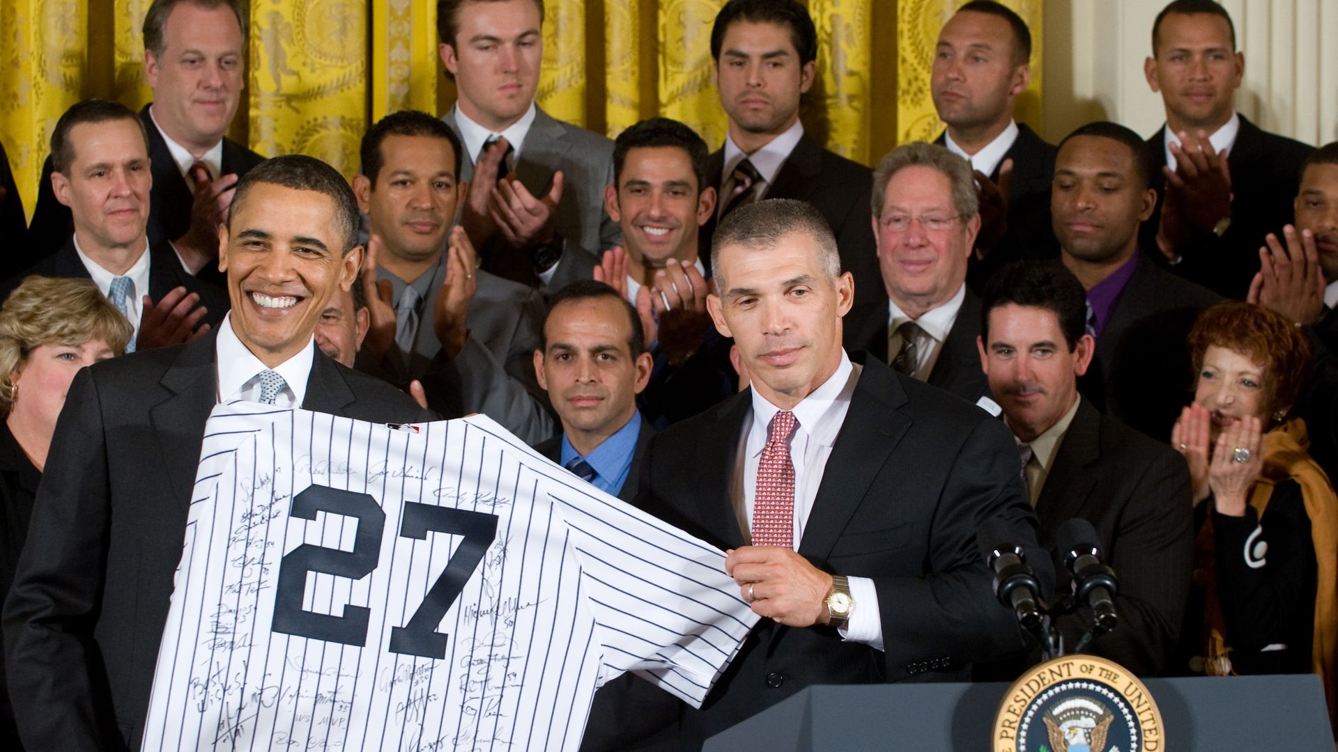 Joe Girardi and Barack Obama