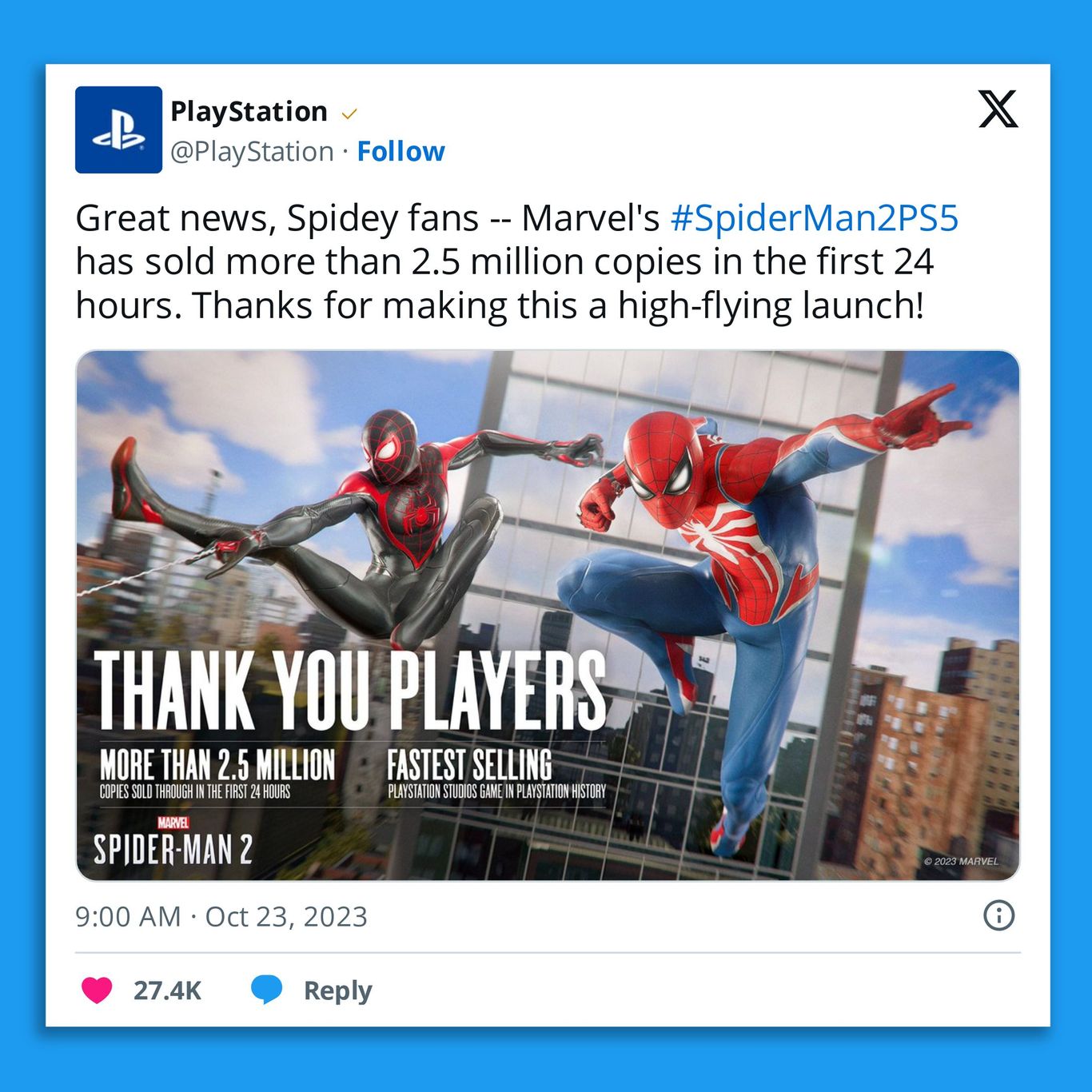 Marvel's Spider-Man 2 is Sony's fastest-selling PlayStation game