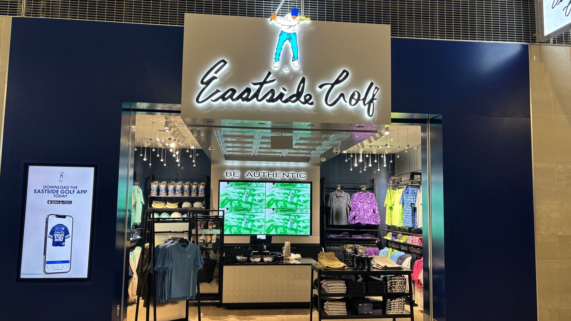 Eastside Golf's store inside Detroit Metro Airport.