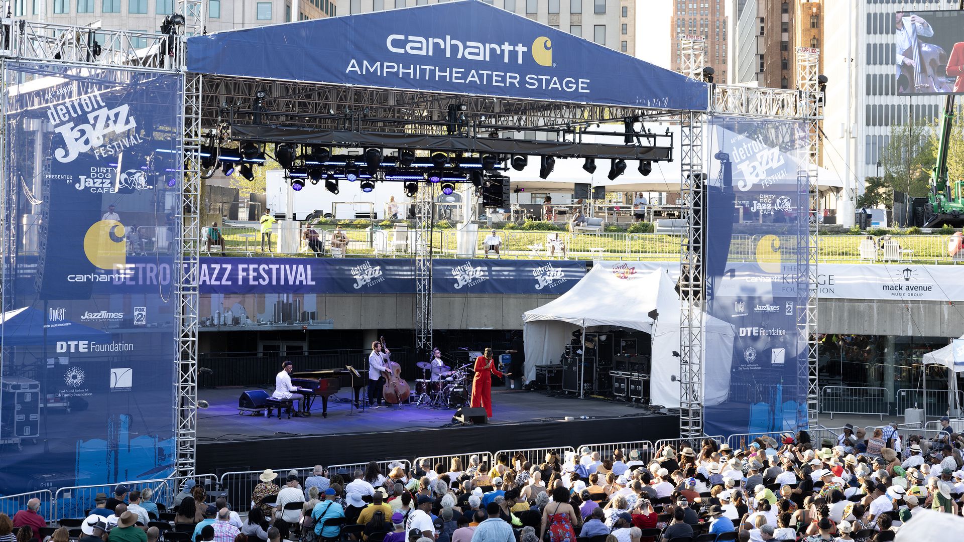 The 2023 Detroit Jazz Festival at Hart Plaza.
