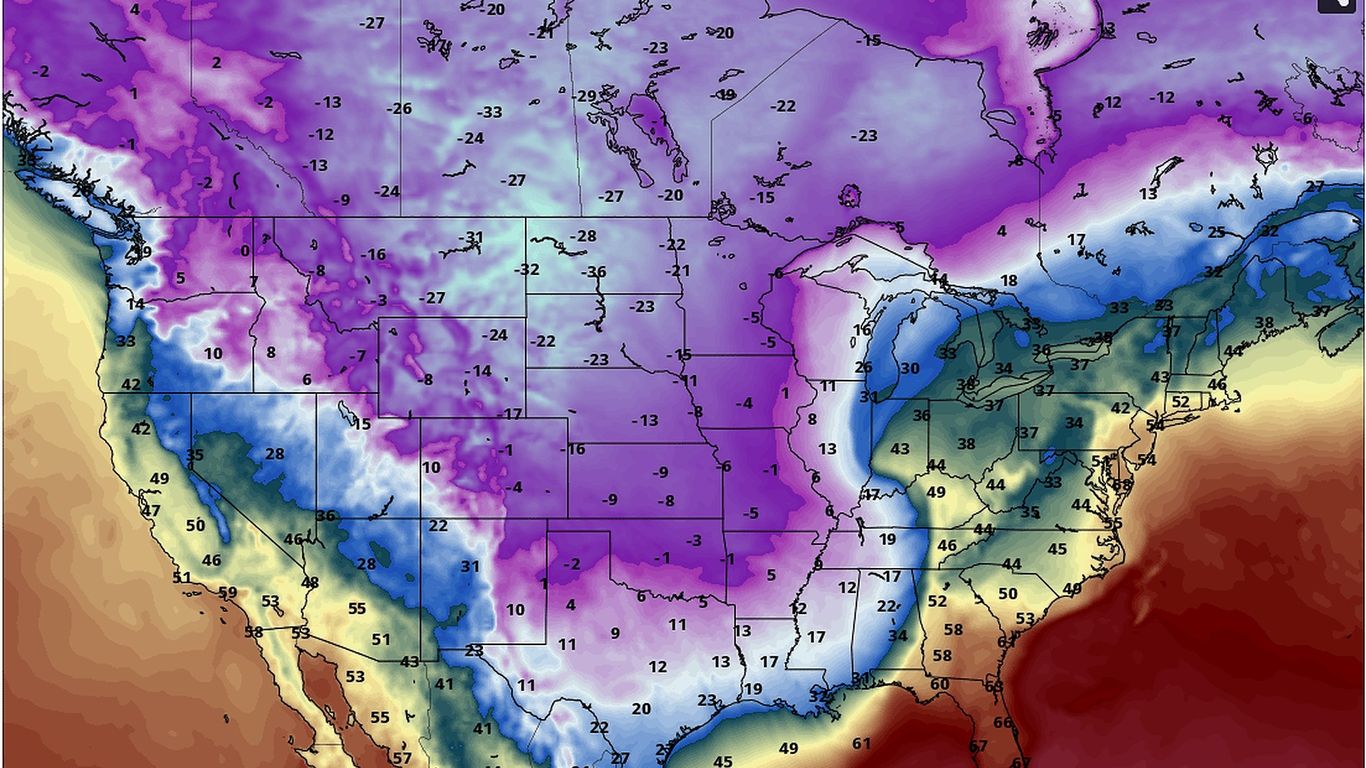 Major winter storm to bring temperatures of 0°F or colder to 55 million