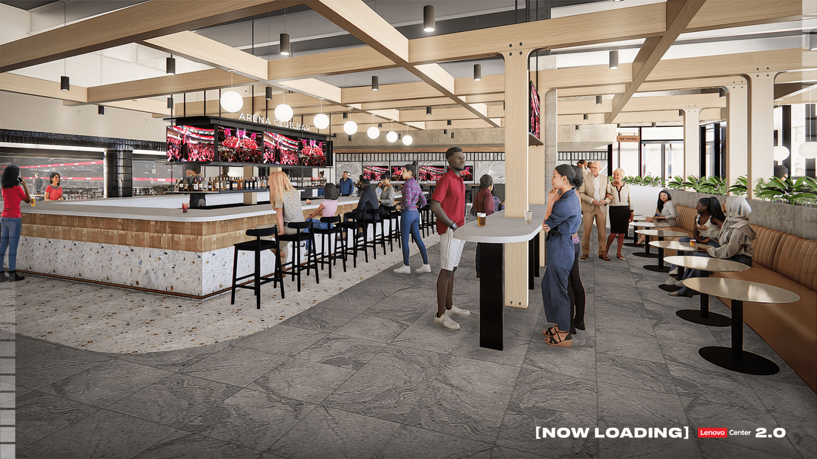 A rendering of the improved club level. Photo: Carolina Hurricanes
