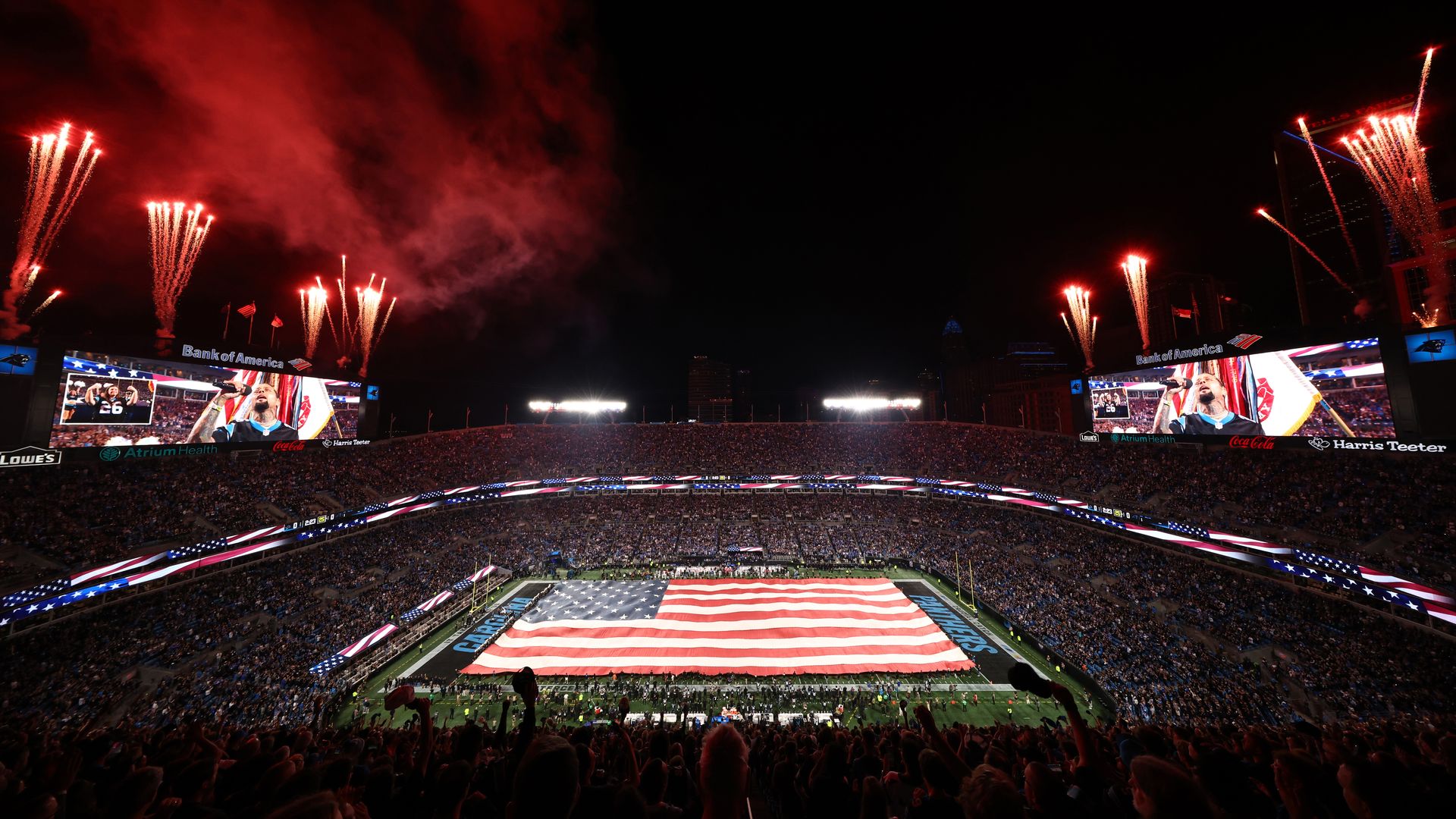 A general view Bank of America Stadium prior to a game between the Detroit Lions and the Carolina Panthers] on October 04, 2026 in Charlotte, North Carolina. (Photo by Jared C. Tilton/Getty Images)