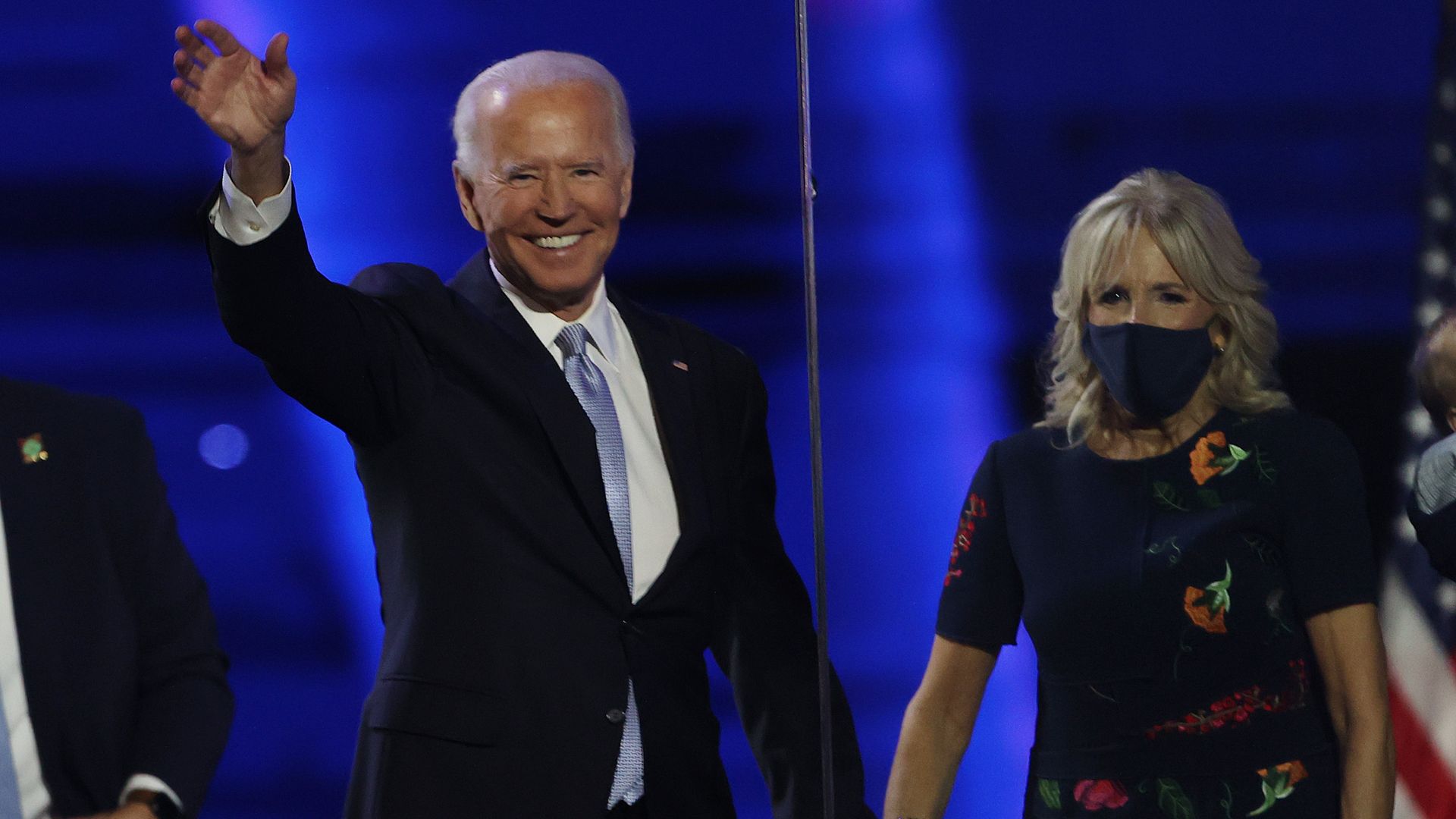 Joe Biden and his wife Dr. Jill Biden. Photo: Tasos Katopodis/Getty Images