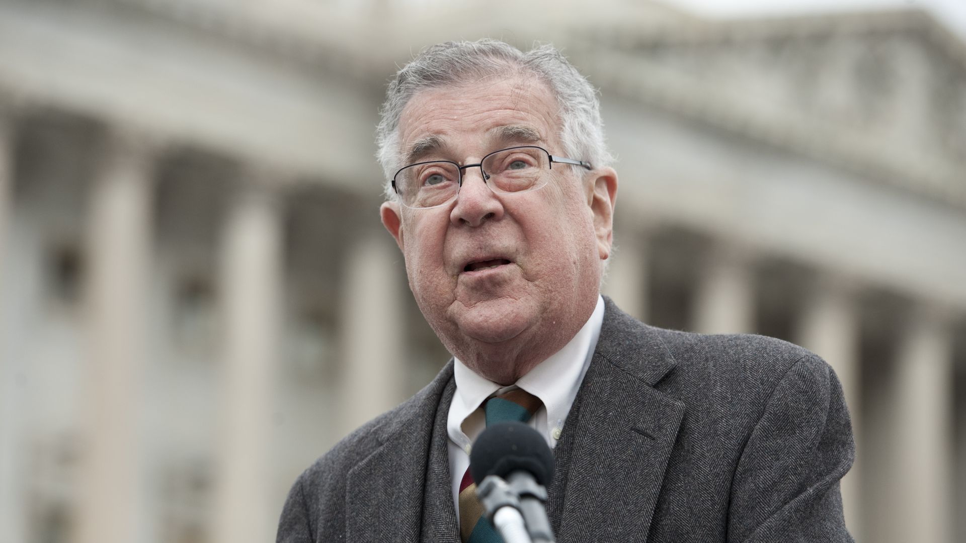 Rep. Pete Stark, D-Calif., speaks during a news conference to call for an end to the Afghanistan War on March 9, 2011.