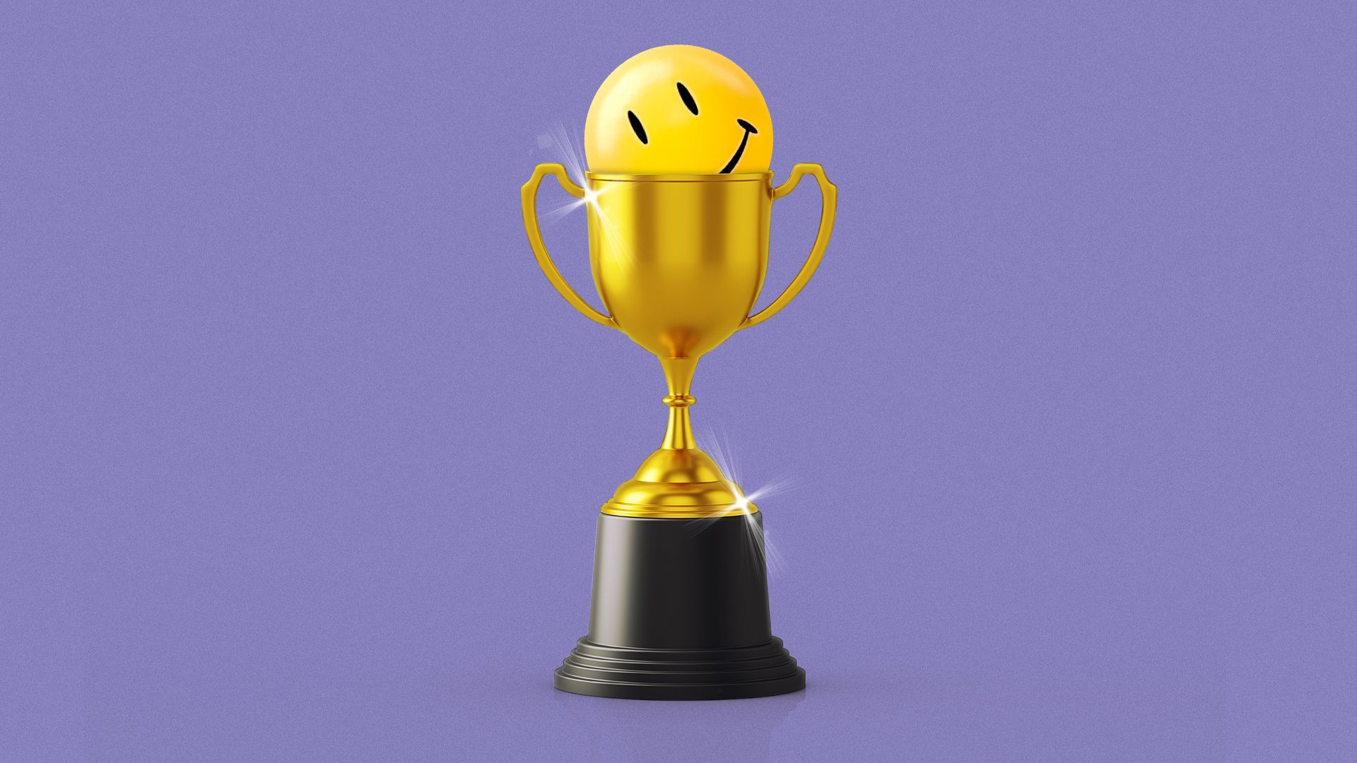 Illustration of the Walmart smiley face in a golden trophy cup