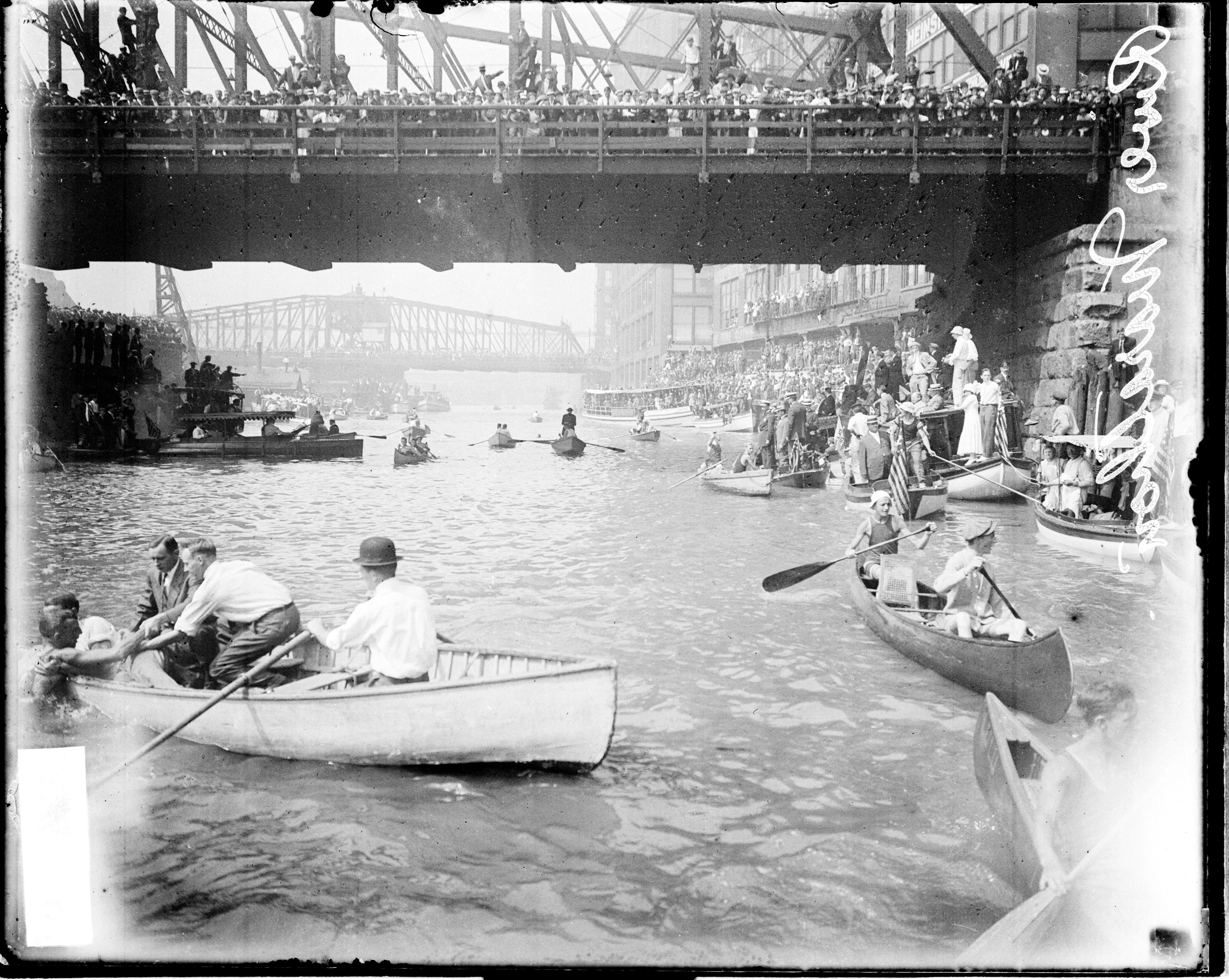 Photo of people swimming in the river 