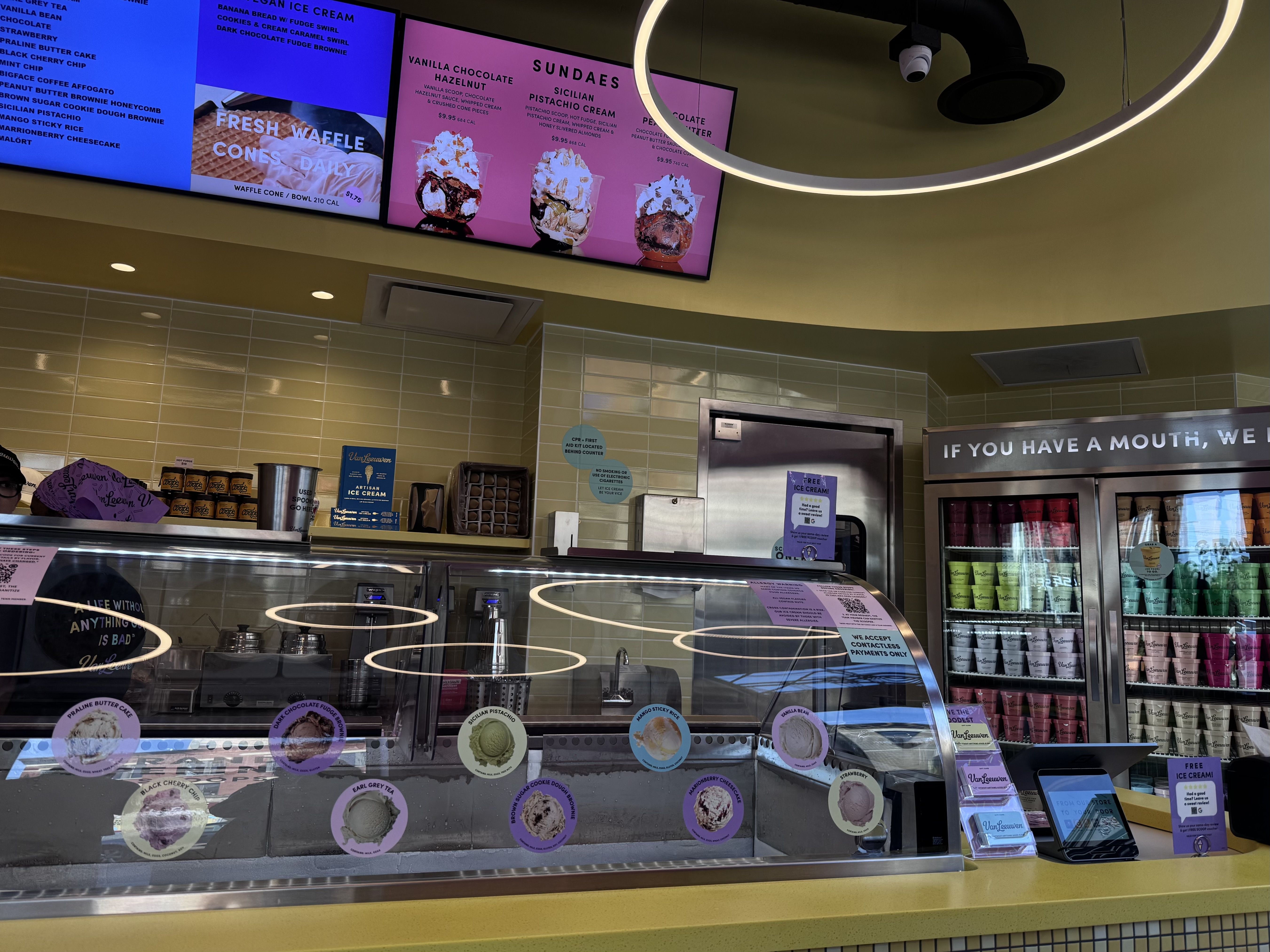 Inside Van Leeuwen Ice Cream.