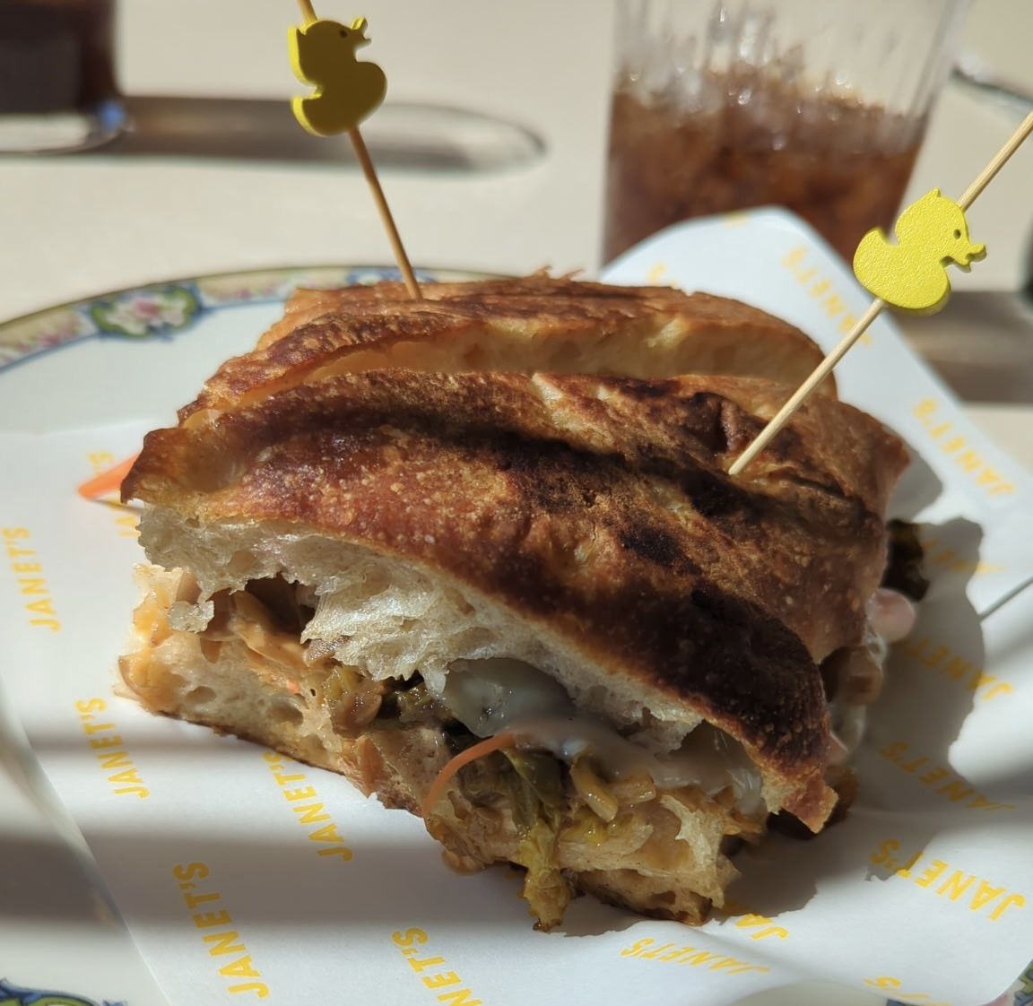 a braised cabbage sandwich 