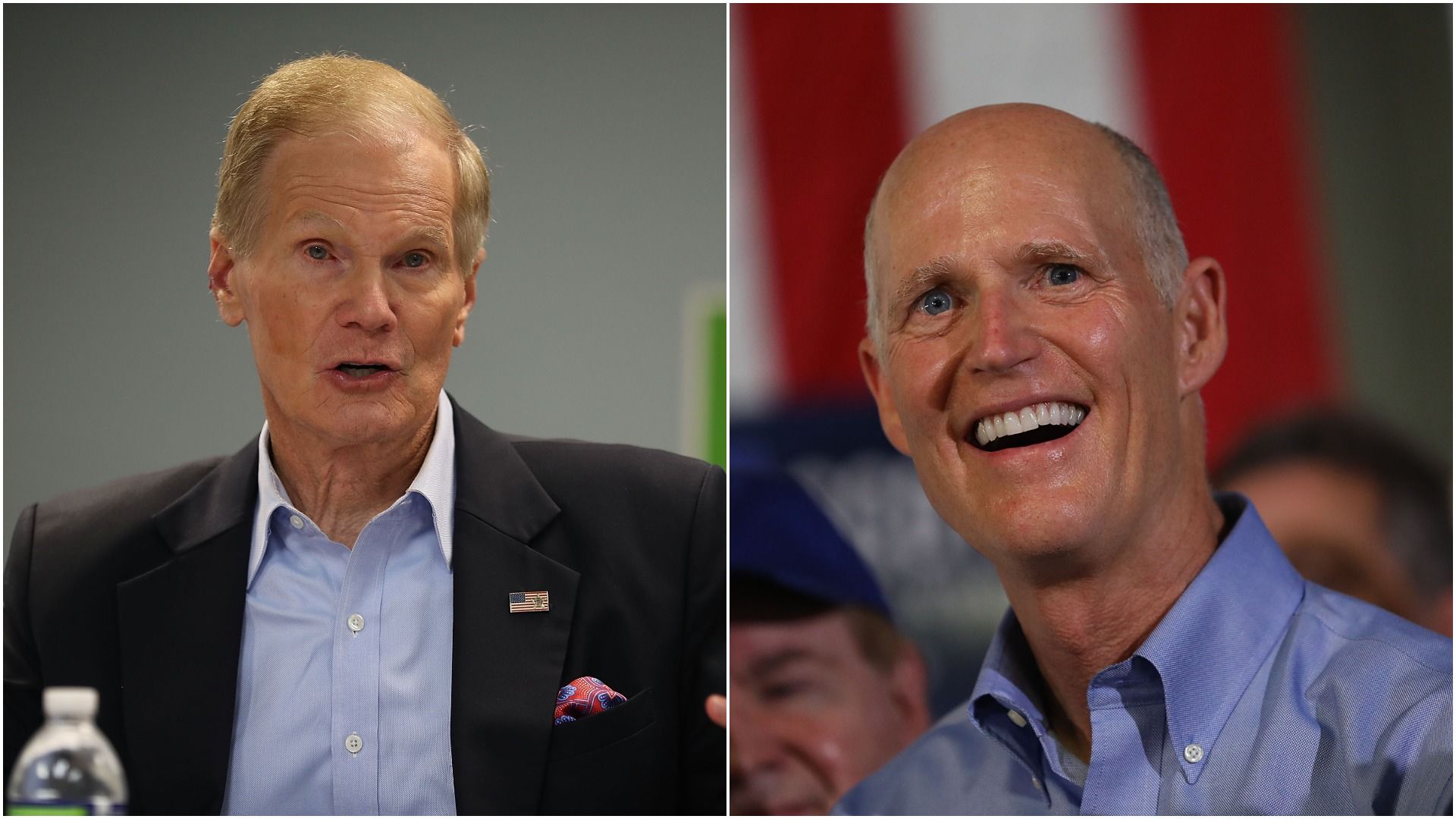 Florida Senate candidates Bill Nelson And Rick Scott 