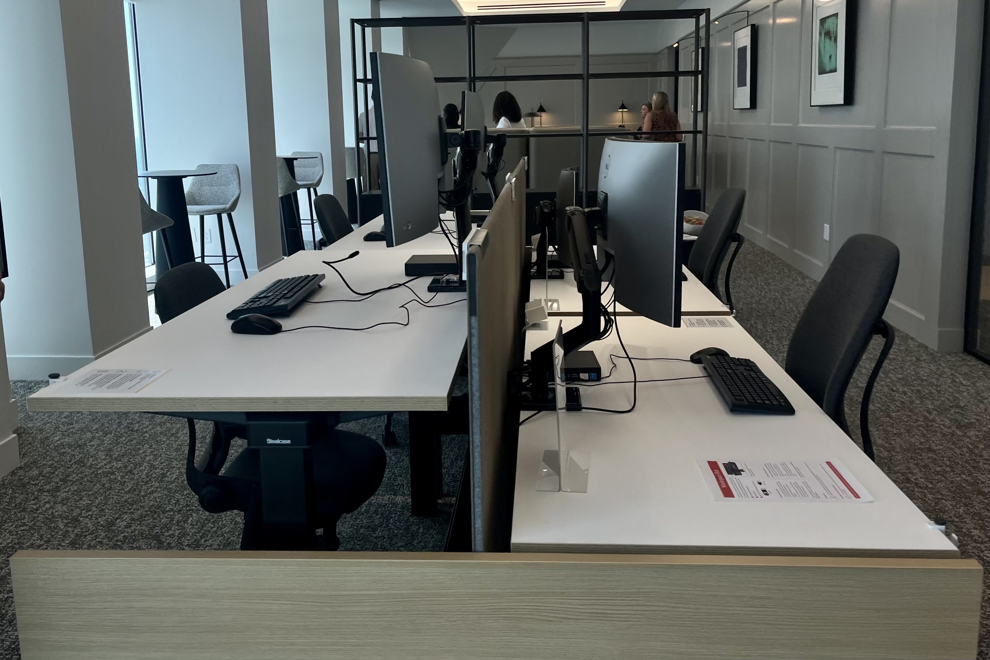 Tables with computers