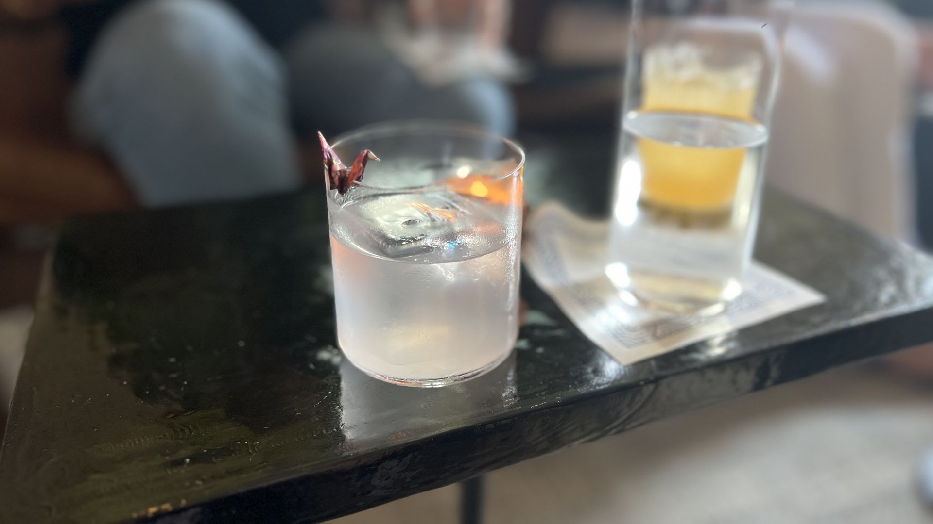 A photo of a cocktail on a table
