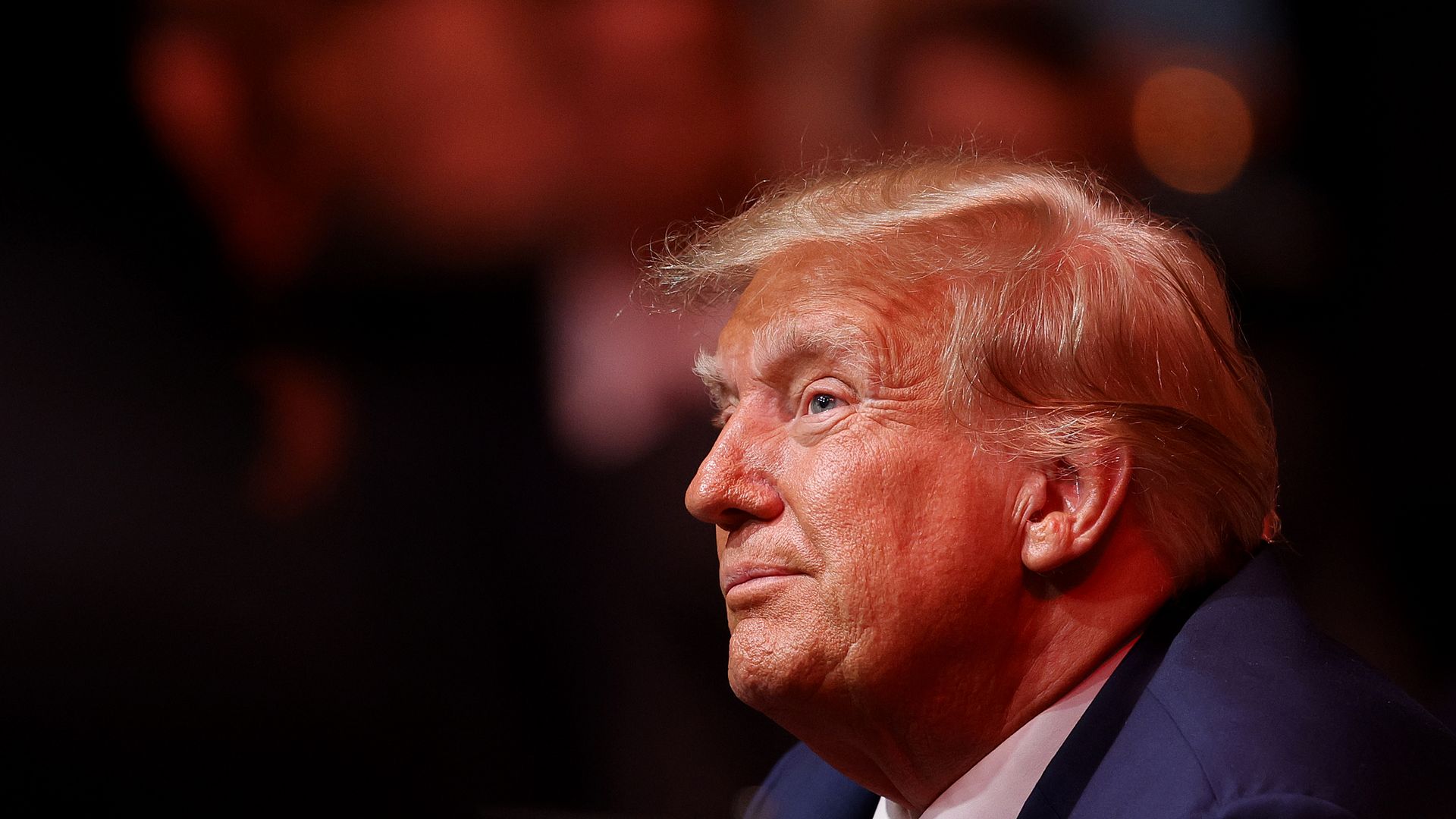 Former U.S. President Donald Trump attends UFC 287 at Kaseya Center on April 08, 2023 in Miami, Florida.