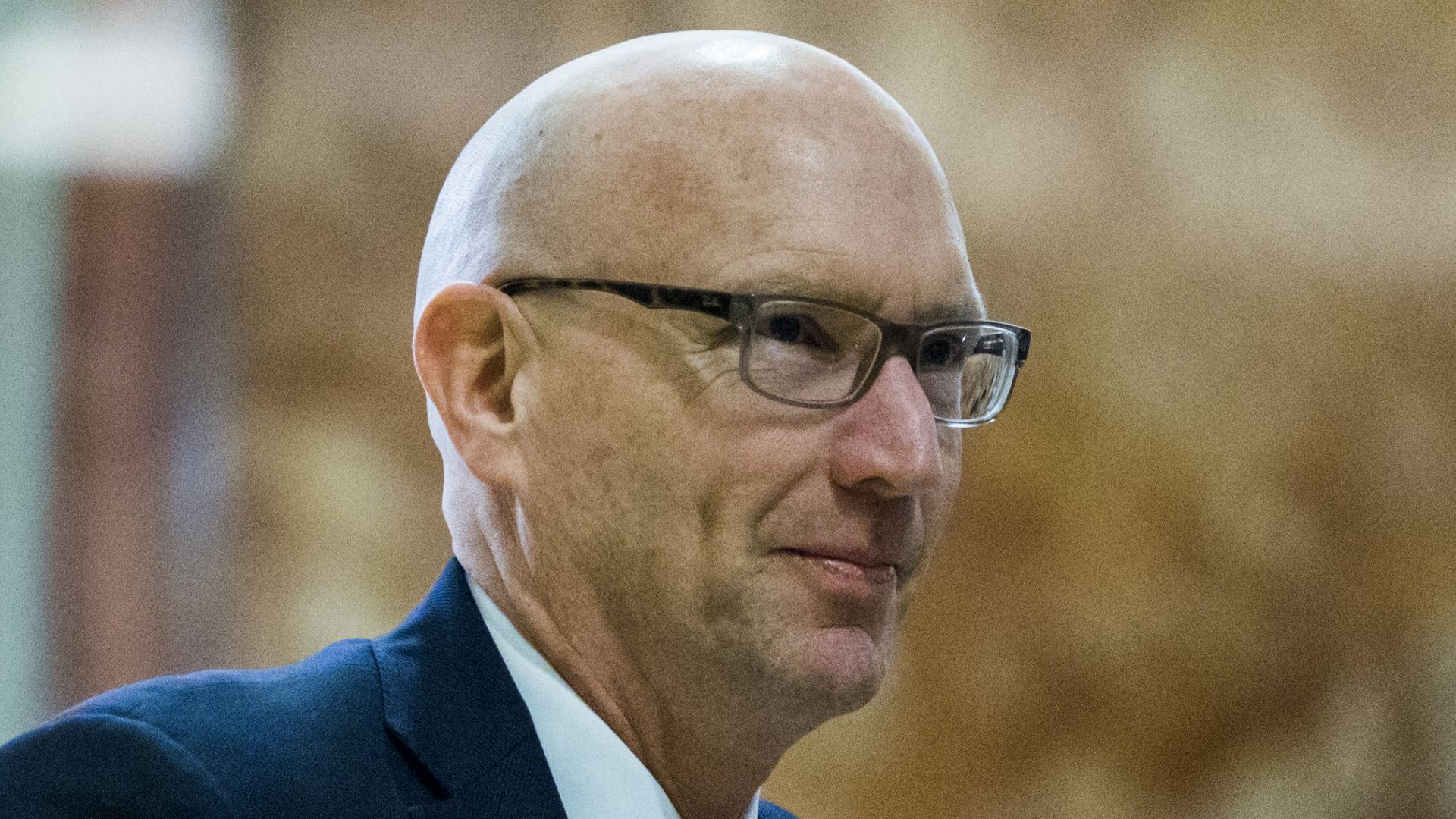 A closeup of Michael Glassner's face