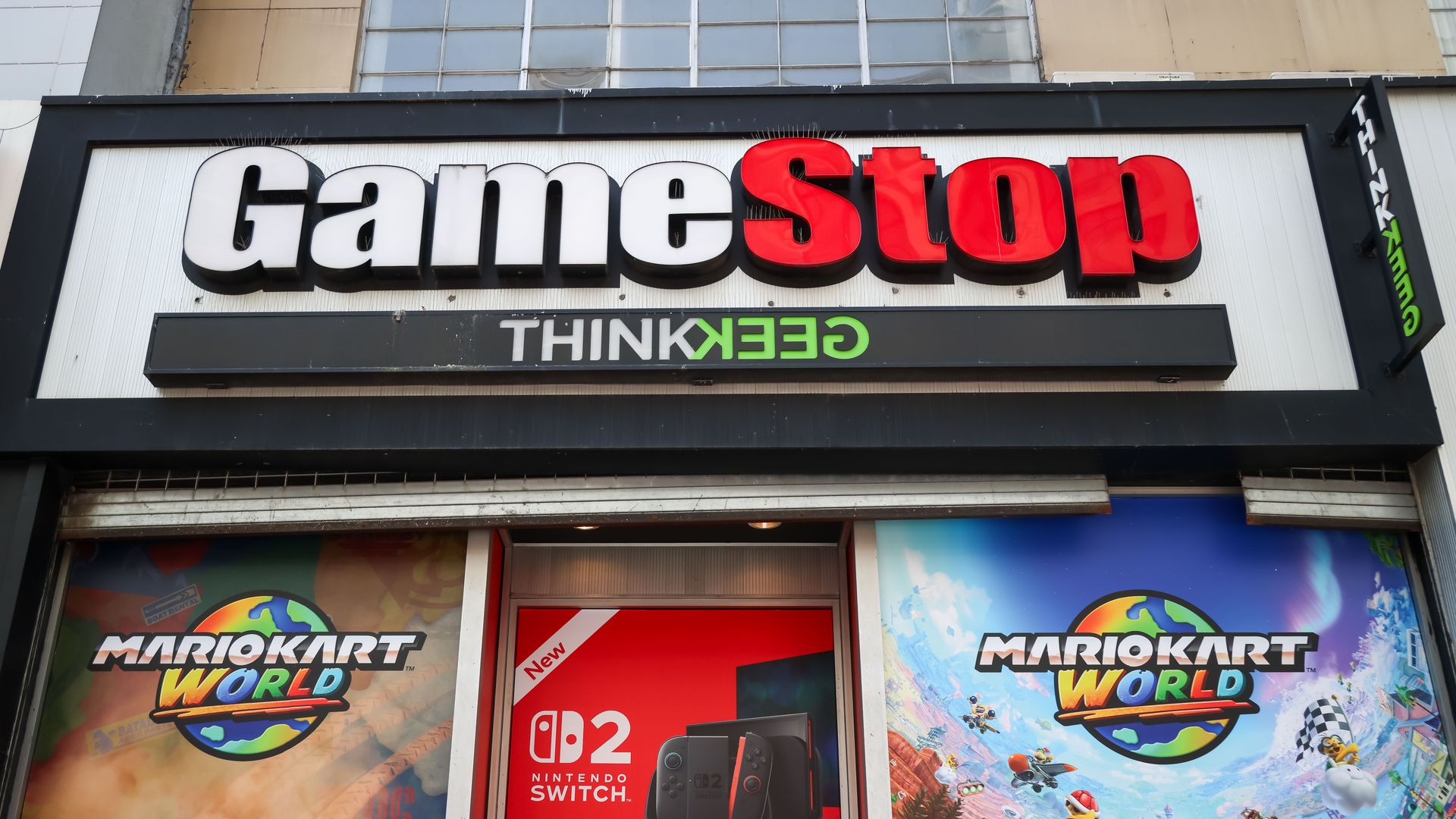A Game Stop store ahead of the Nintendo Switch 2 release in New York, US, on Wednesday, June 4, 2025. Nintendo Co. will release the Switch 2, its first new gaming system in eight years