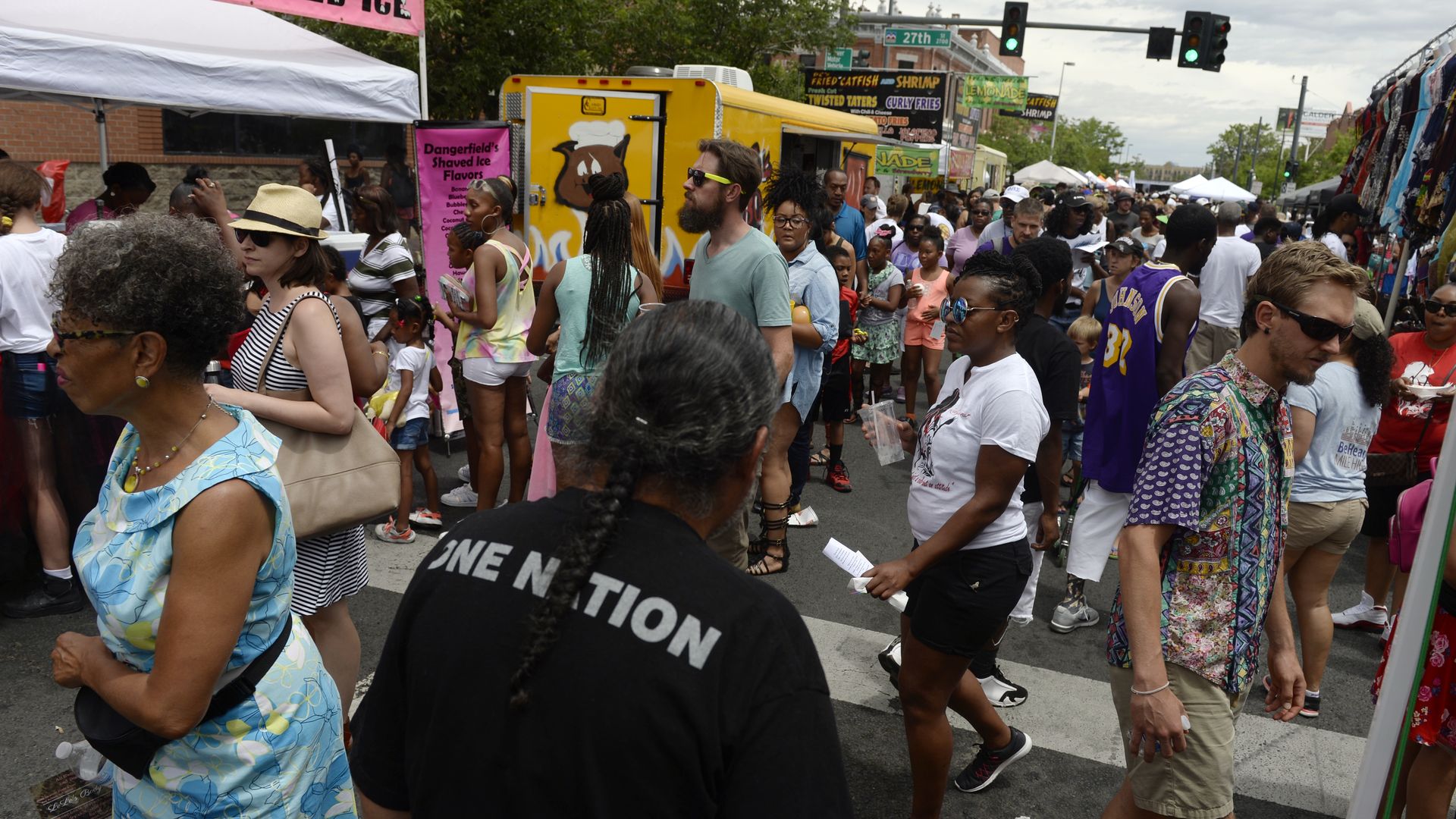  Crowds gather along Welton Street in Five Points for the Juneteenth Music Festival on June 17, 2017 in Denver. Photo: Kathryn Scott/The Denver Post via Getty Images
