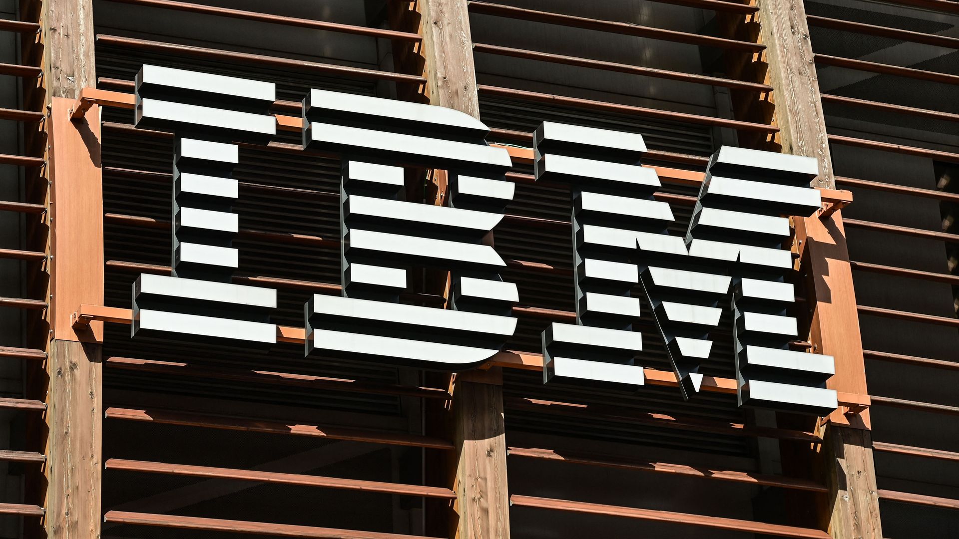 The IBM logo is pictured.
