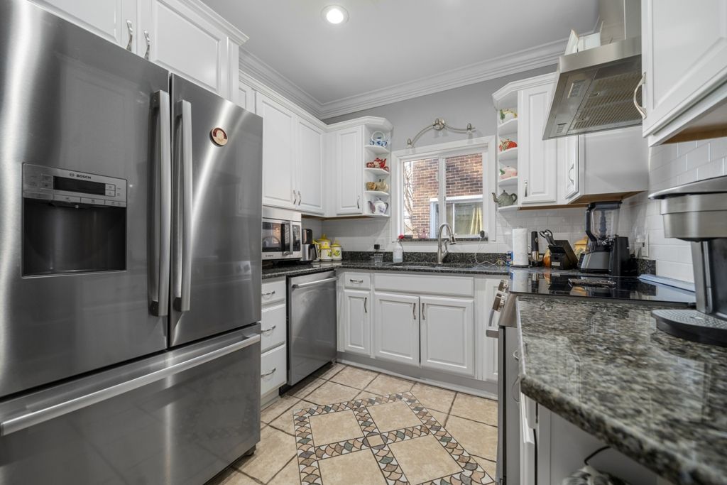 The kitchen inside 577 Chalmers in Detroit.