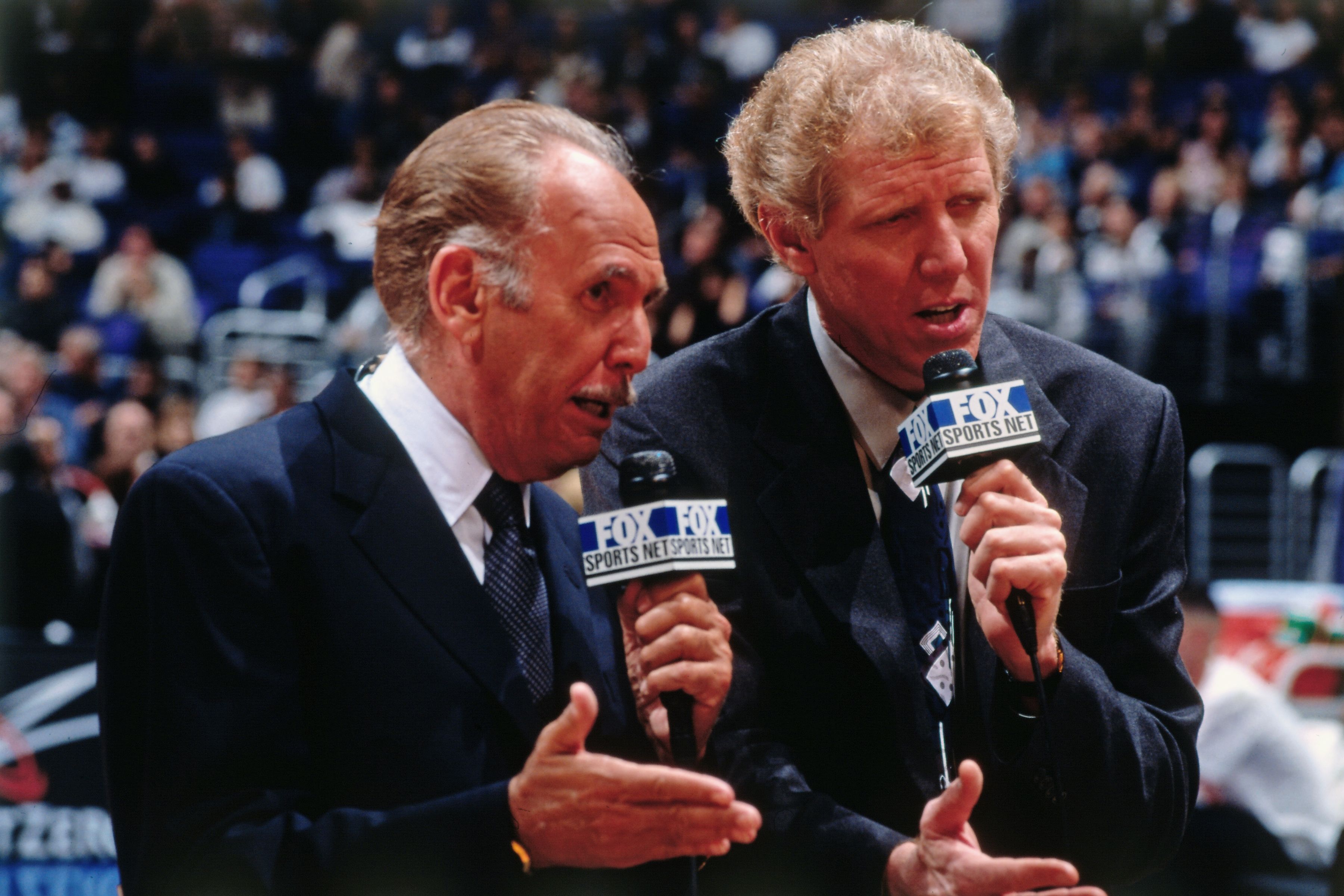 Bill Walton broadcasting a game