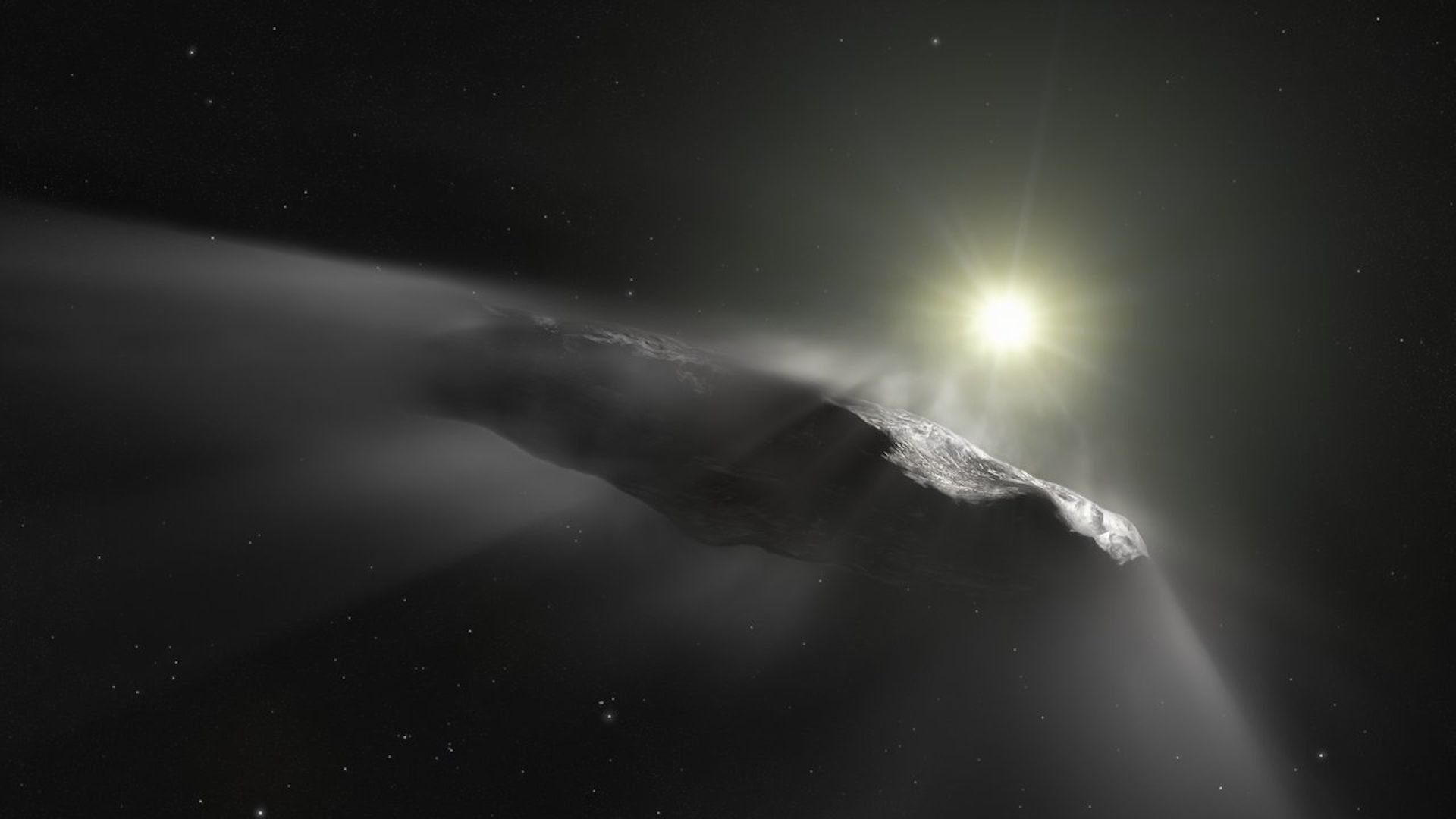 Artist impression of interstellar comet ‘Oumuamua
