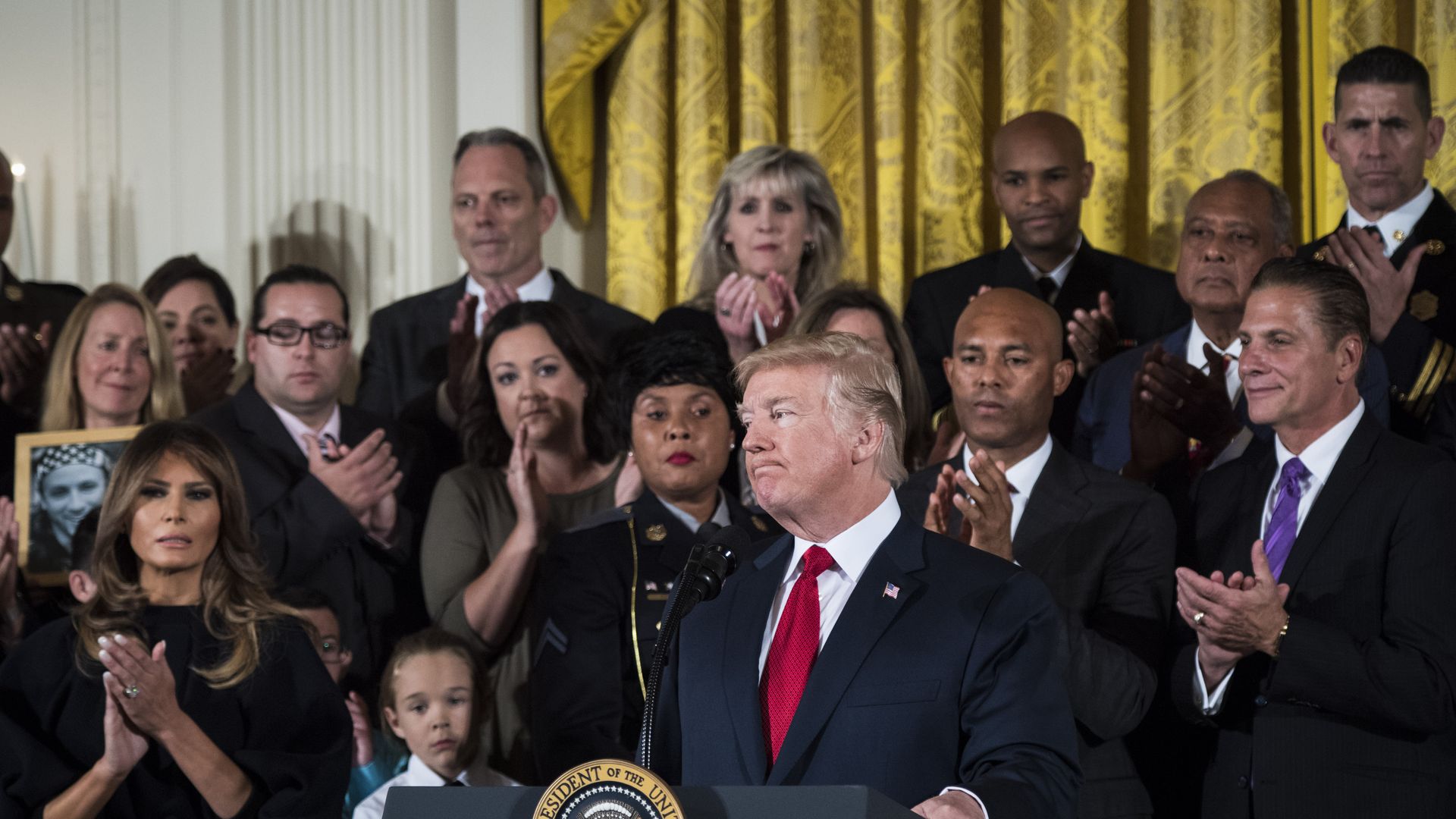President Trump at an opioids event at the White House last year