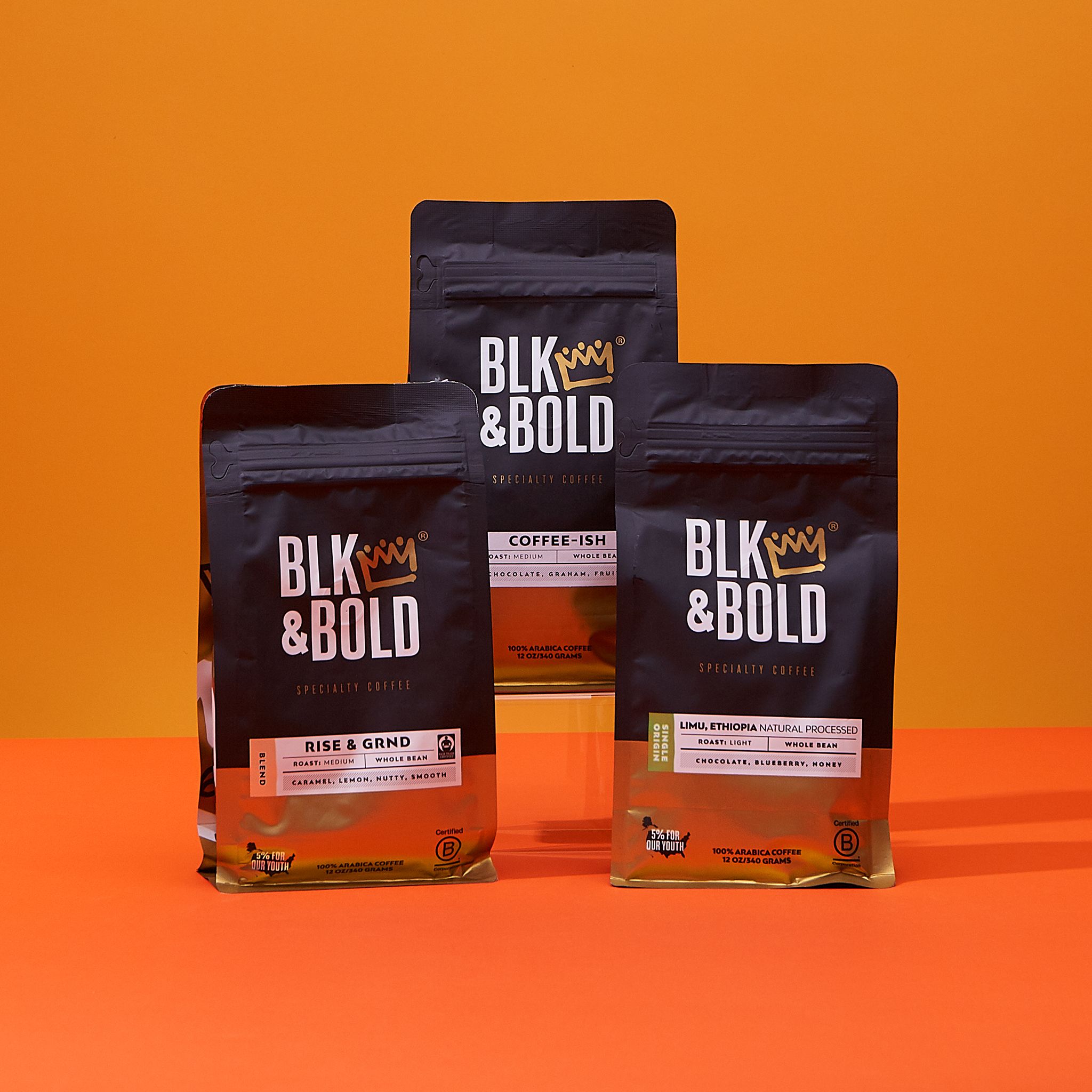 A photo of Des Moines-based BLK & Bold coffee.