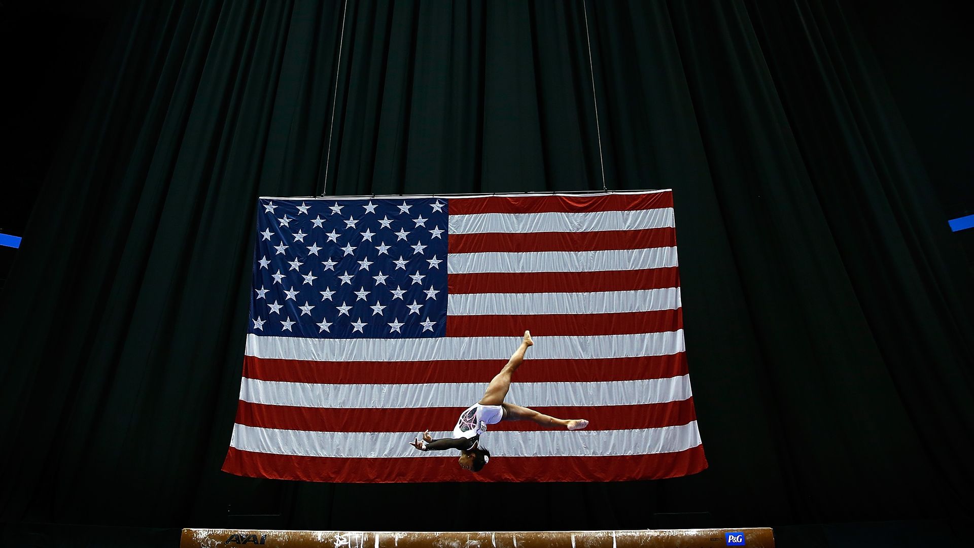  Simone Biles competes on the balance beam during the 2014 P&G Gymnastics Championships at Consol Energy Center on August 21, 2014 in Pittsburgh, Pennsylvania. 
